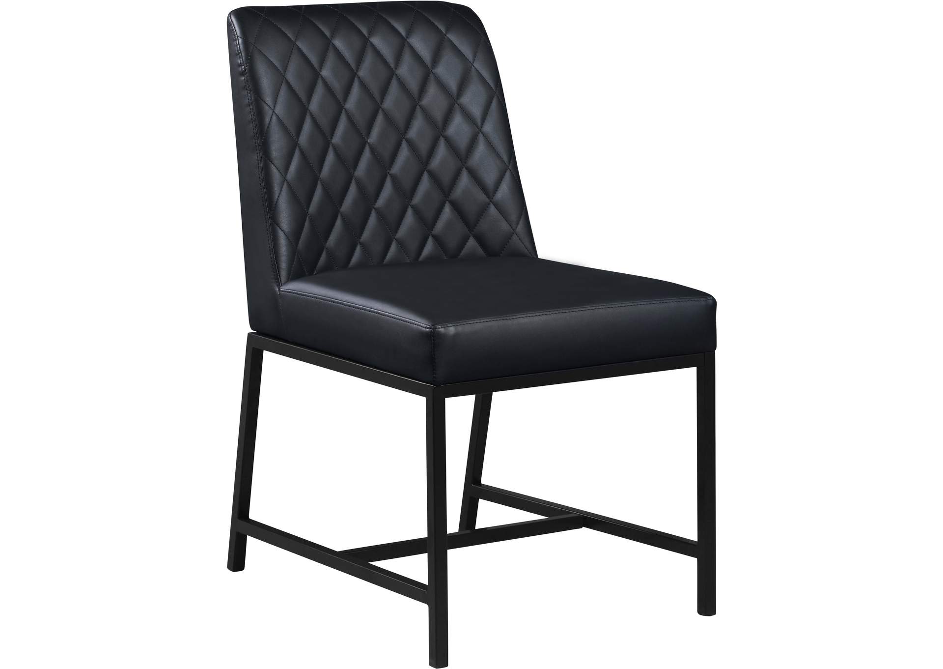 Bryce Black Faux Leather Dining Chair Set of 2,Meridian Furniture