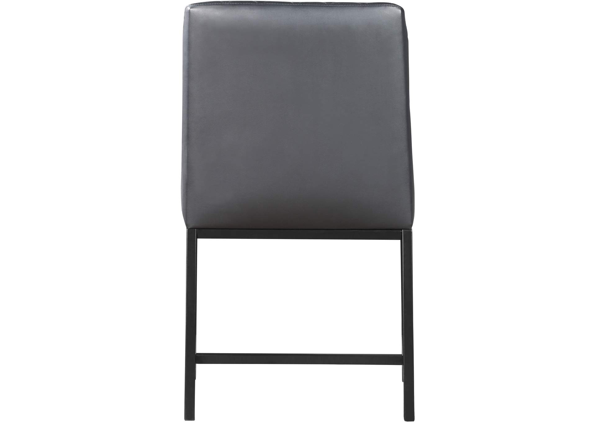 Bryce Grey Faux Leather Dining Chair Set of 2,Meridian Furniture