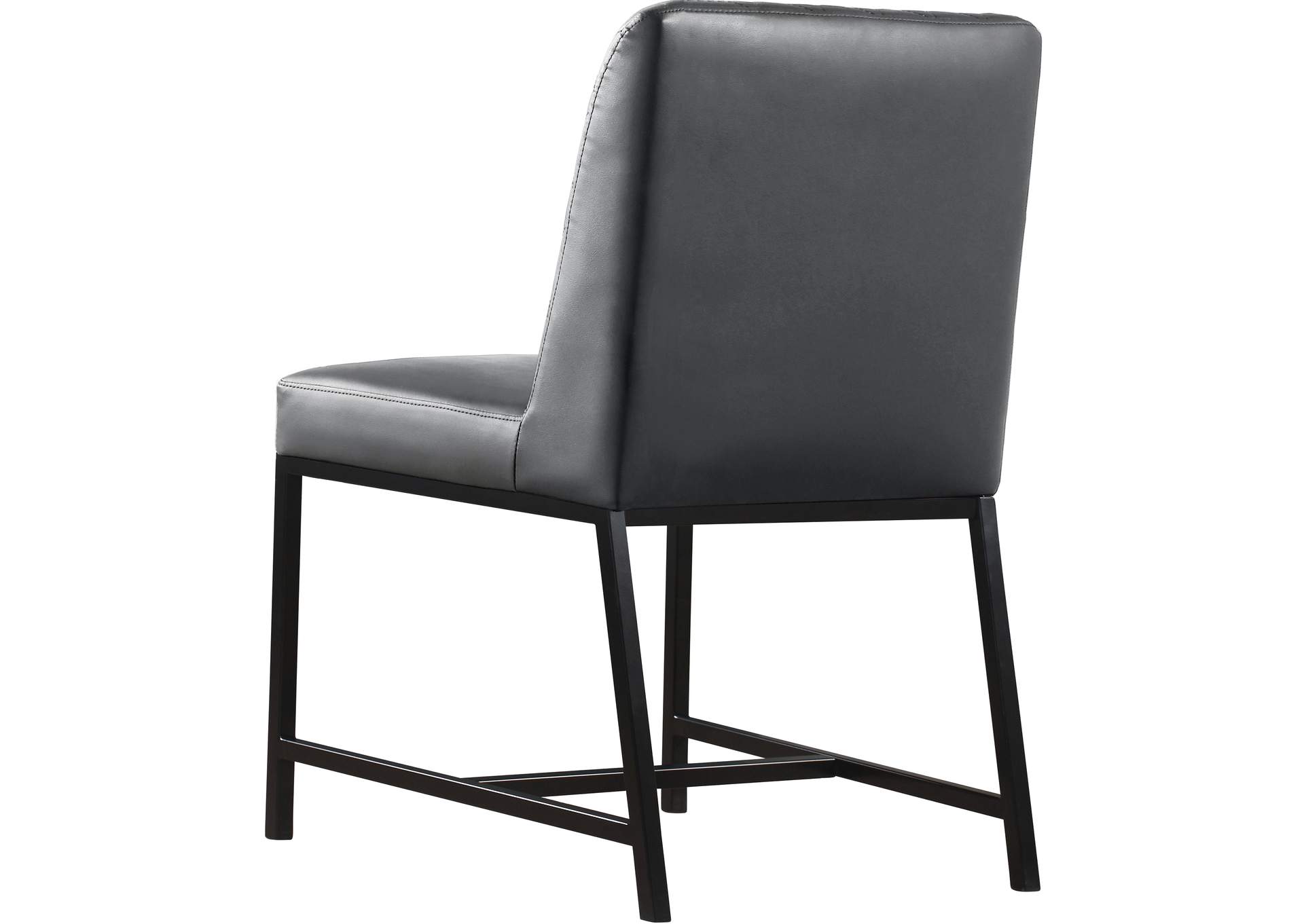 Bryce Grey Faux Leather Dining Chair Set of 2,Meridian Furniture