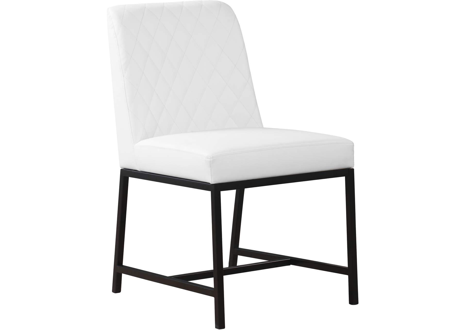 Bryce White Faux Leather Dining Chair Set of 2,Meridian Furniture