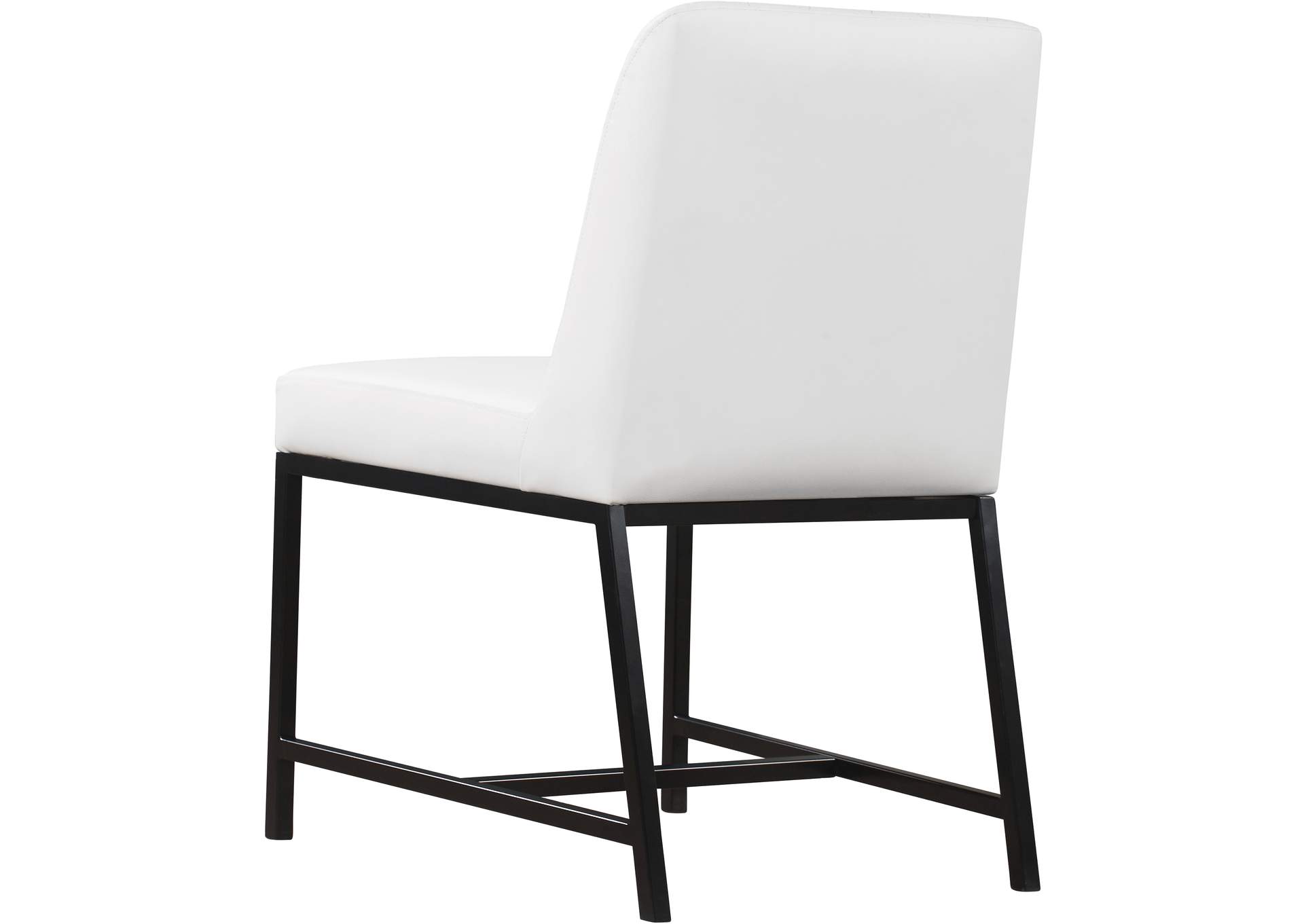 Bryce White Faux Leather Dining Chair Set of 2,Meridian Furniture