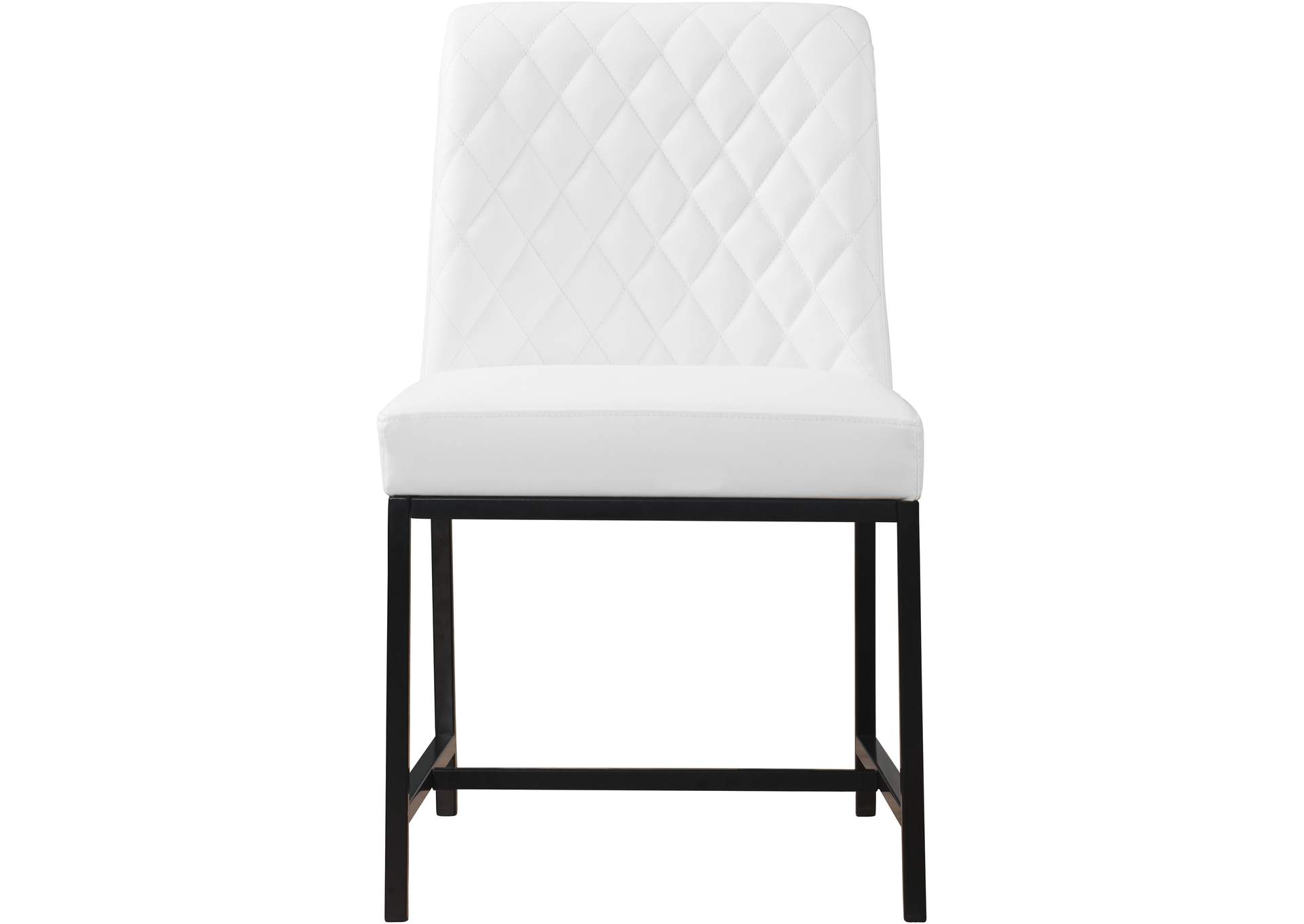 Bryce White Faux Leather Dining Chair Set of 2,Meridian Furniture