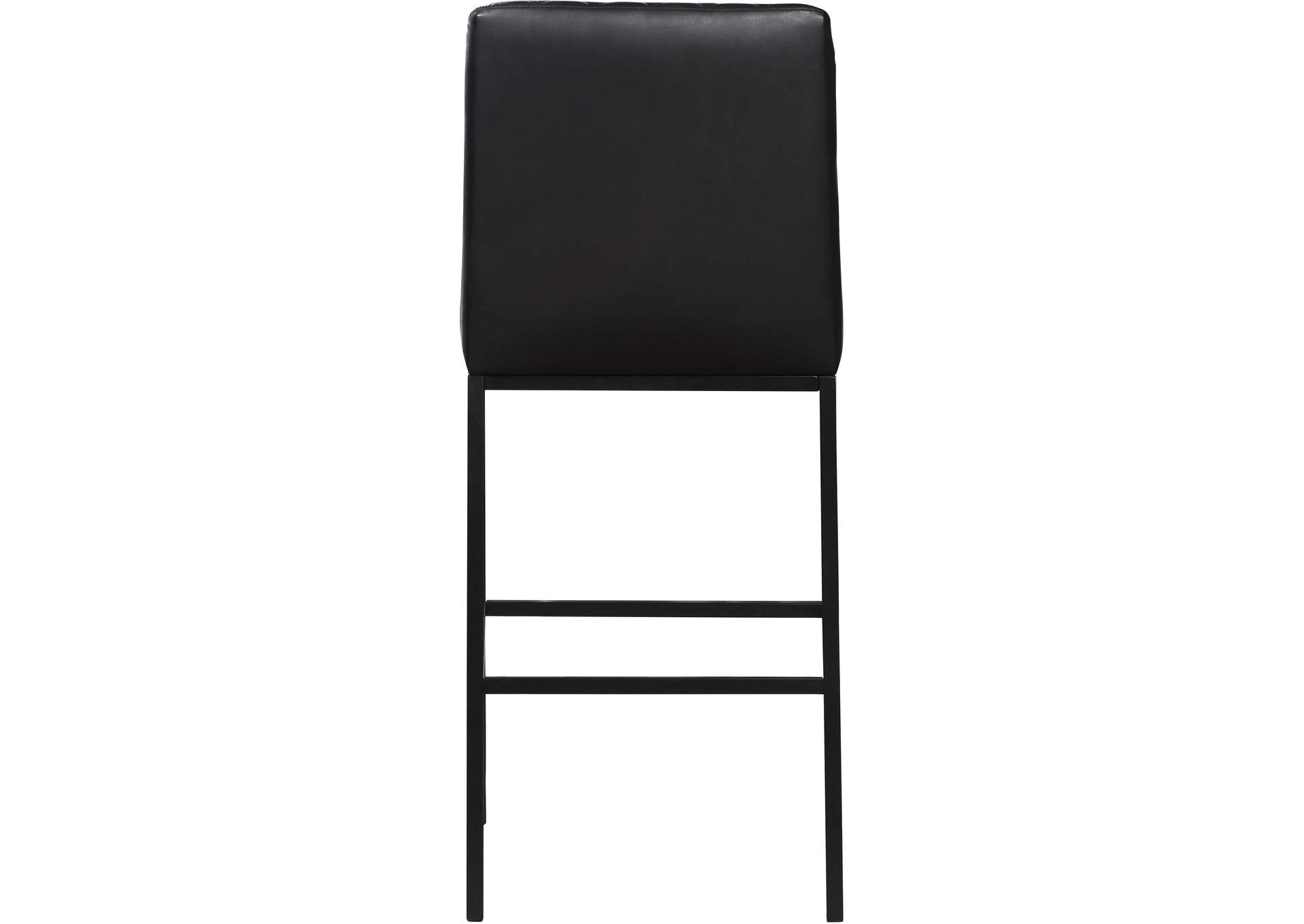 Bryce Black Faux Leather Stool Set of 2,Meridian Furniture