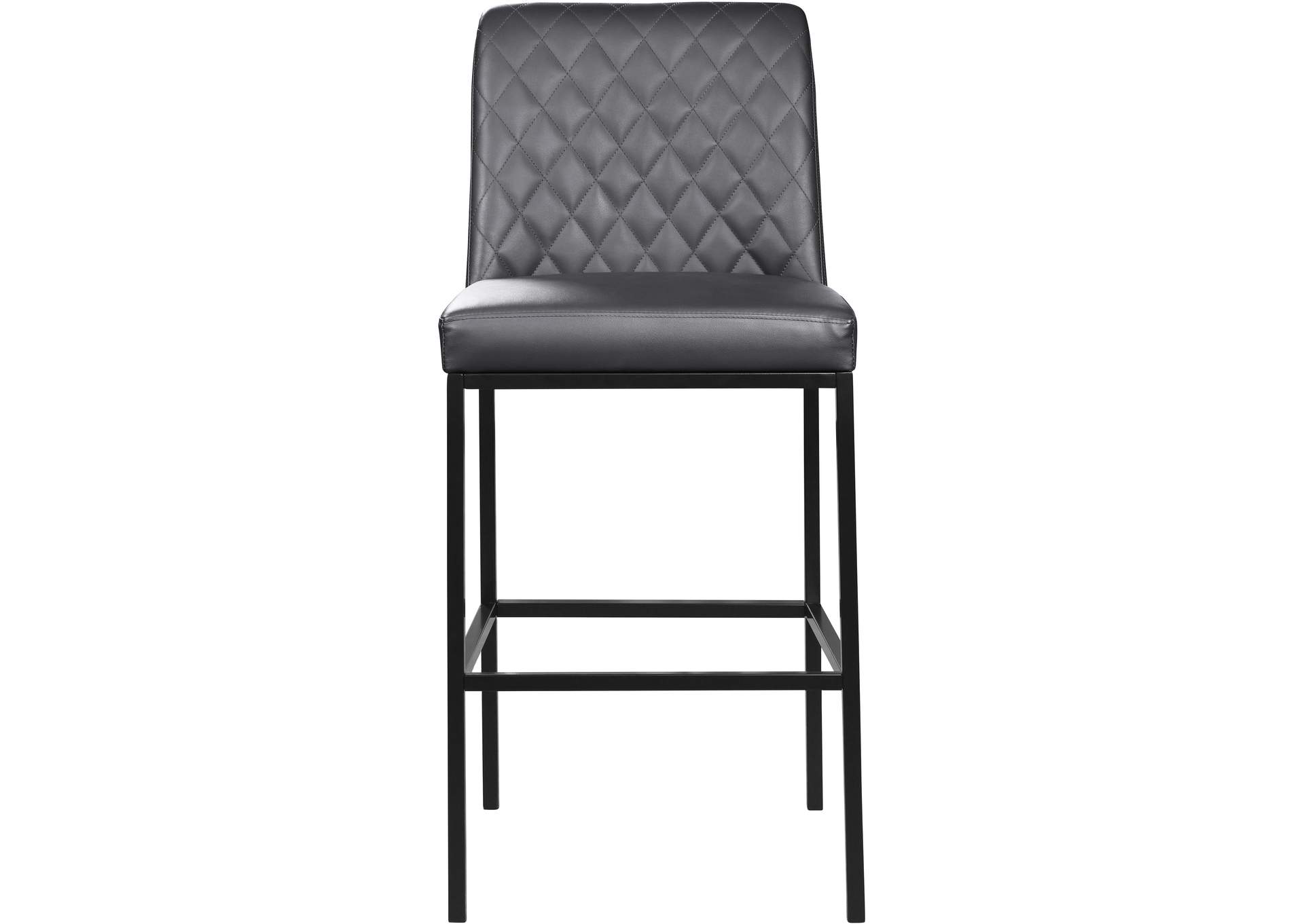 Bryce Grey Faux Leather Stool Set of 2,Meridian Furniture