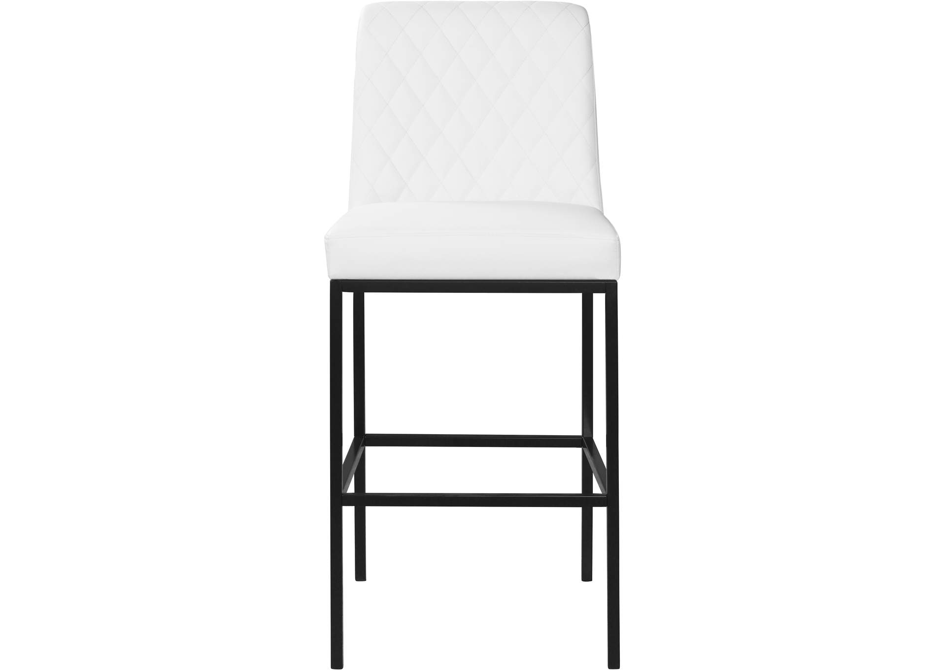 Bryce White Faux Leather Stool Set of 2,Meridian Furniture