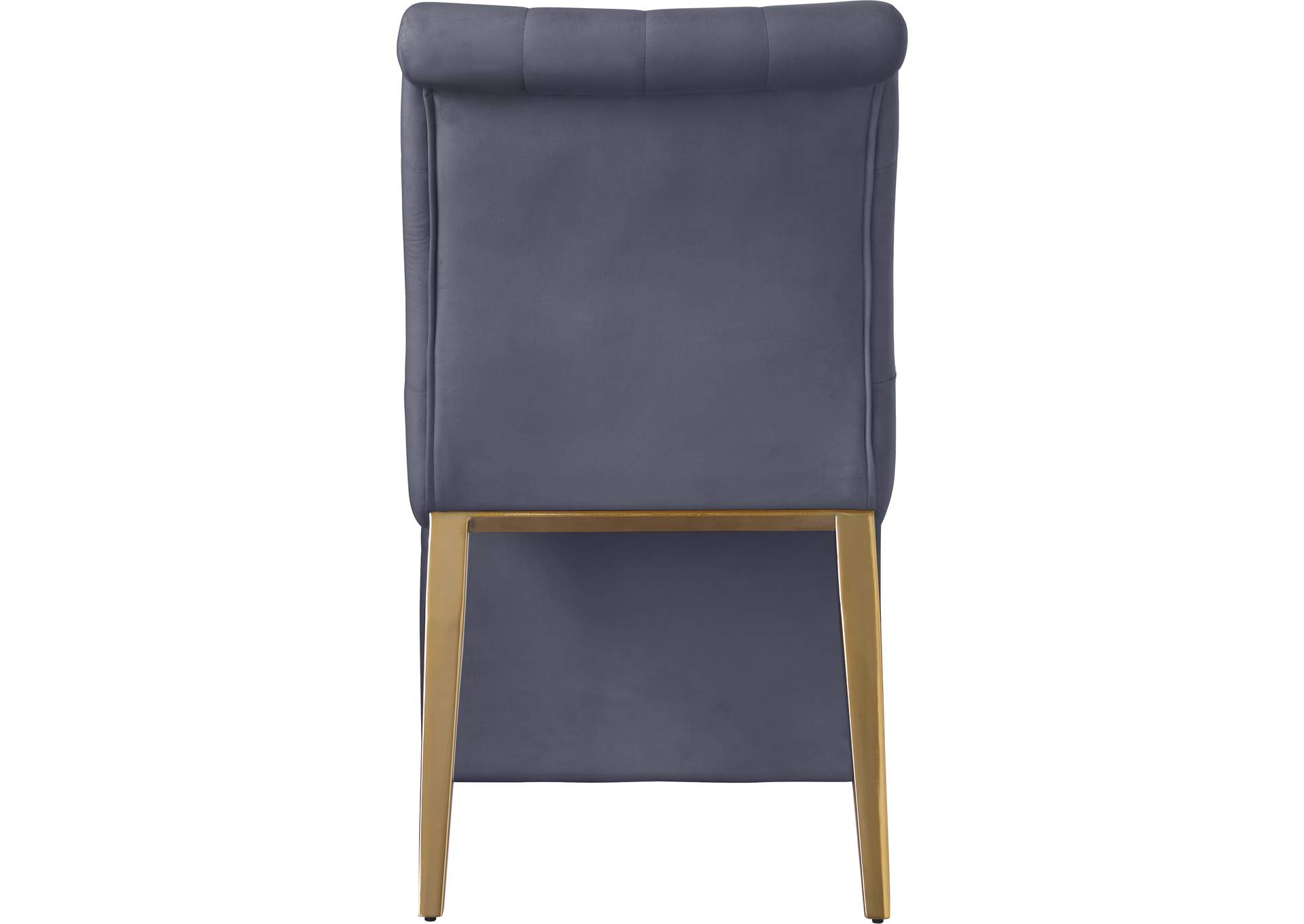 Curve Grey Velvet Dining Chair Set of 2,Meridian Furniture