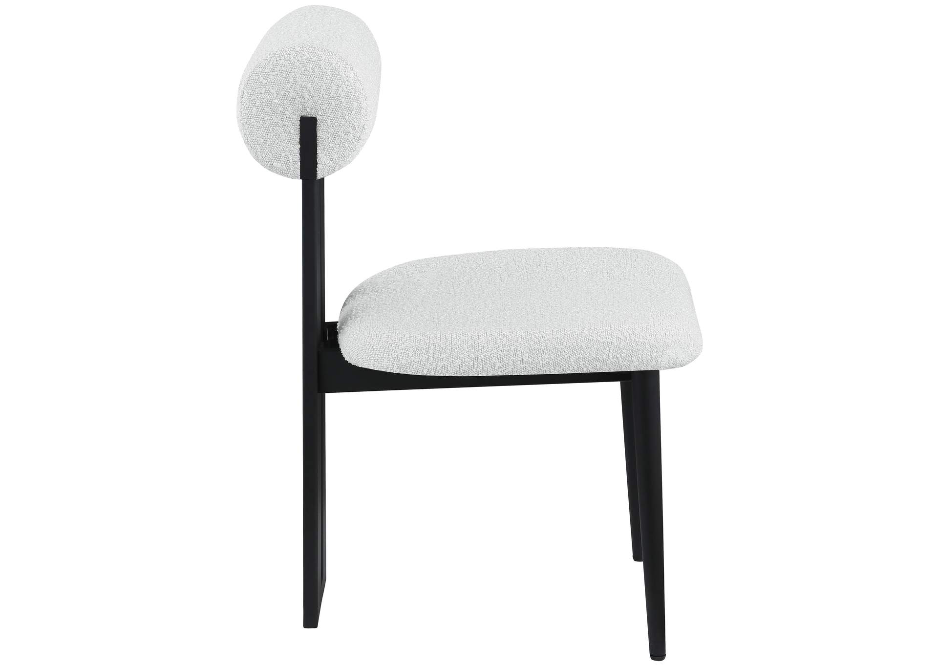 Dario Cream Boucle Fabric Dining Chair Set of 2,Meridian Furniture