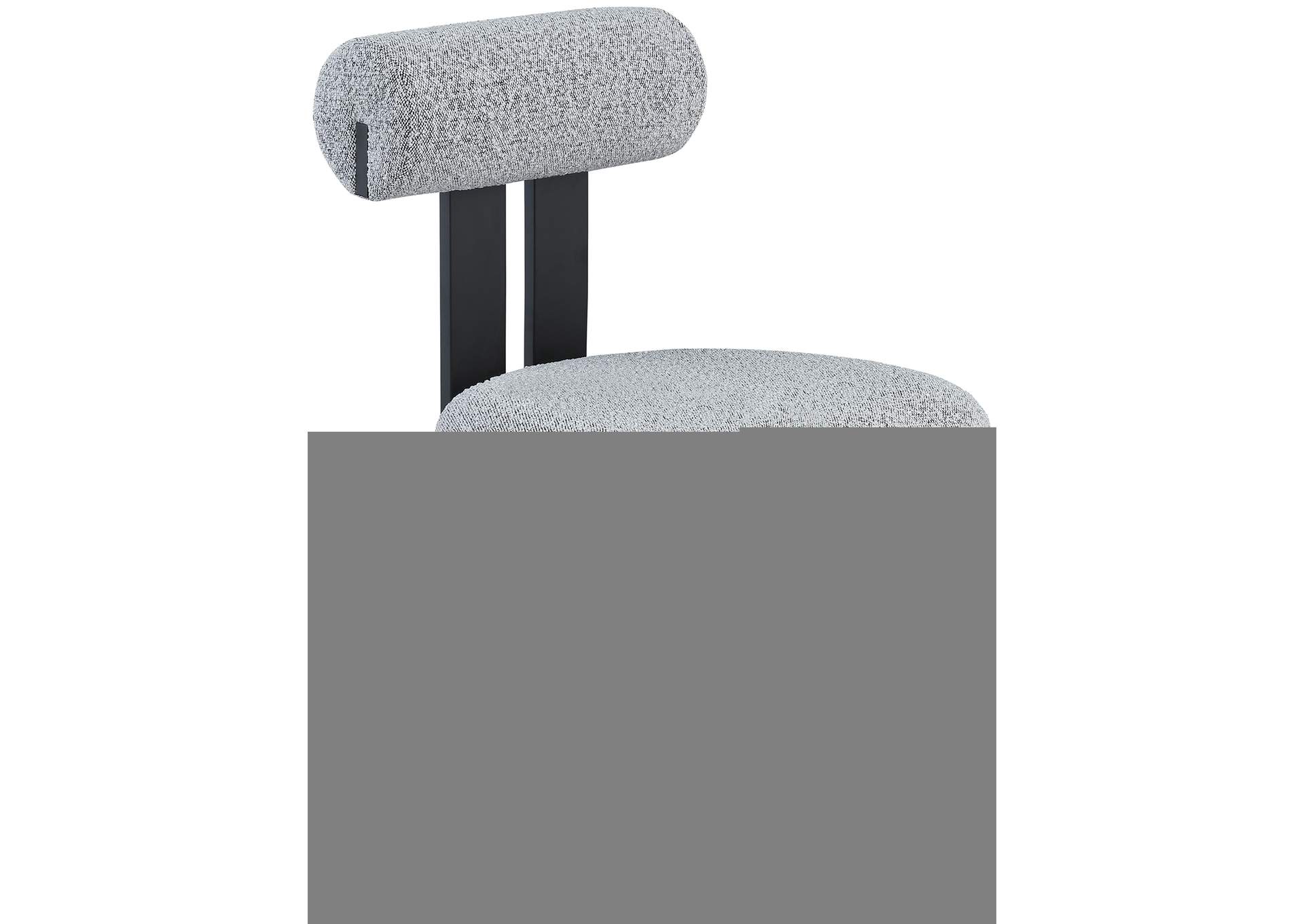 Dario Grey Boucle Fabric Dining Chair Set of 2,Meridian Furniture