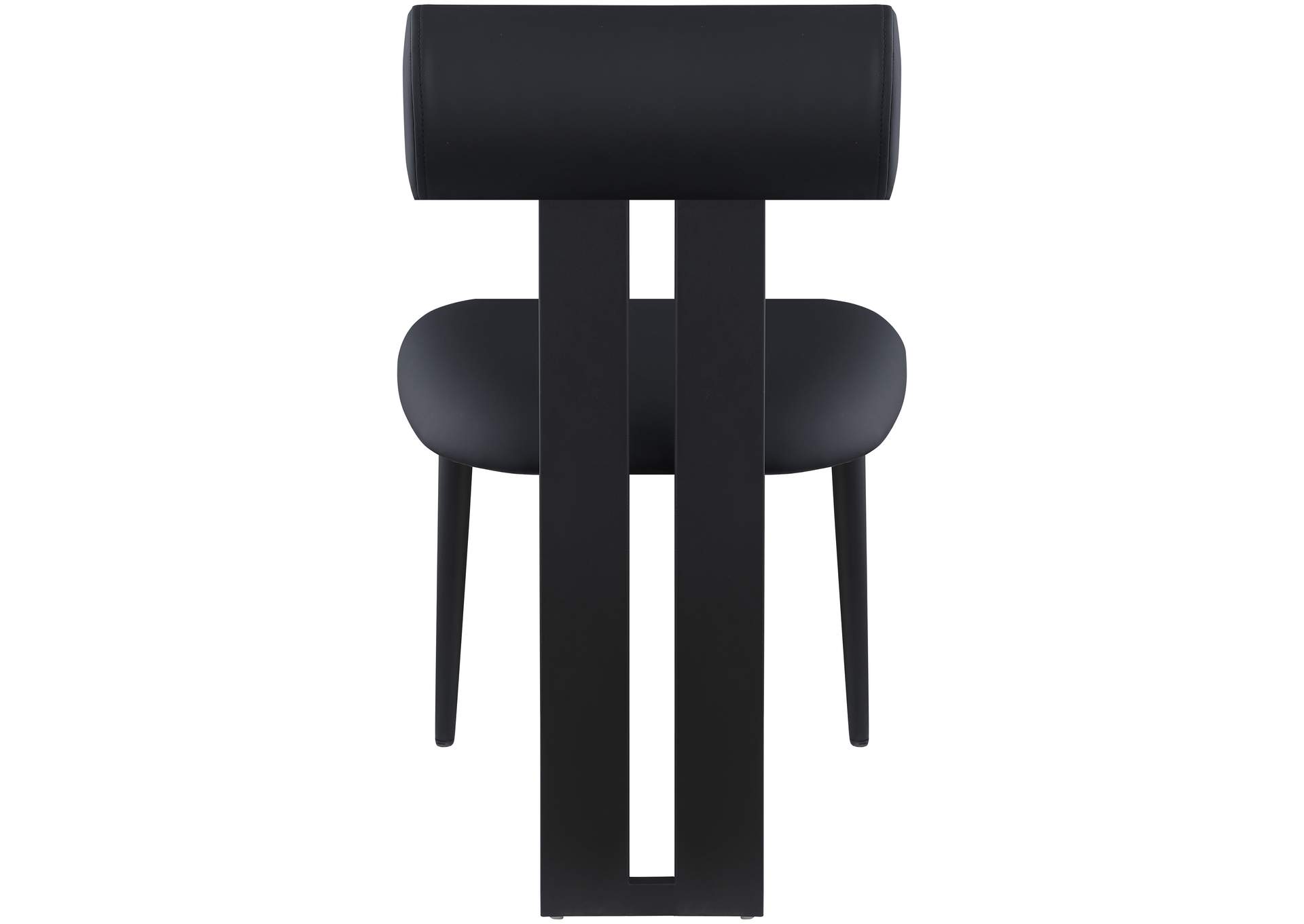 Dario Black Faux Leather Dining Chair Set of 2,Meridian Furniture