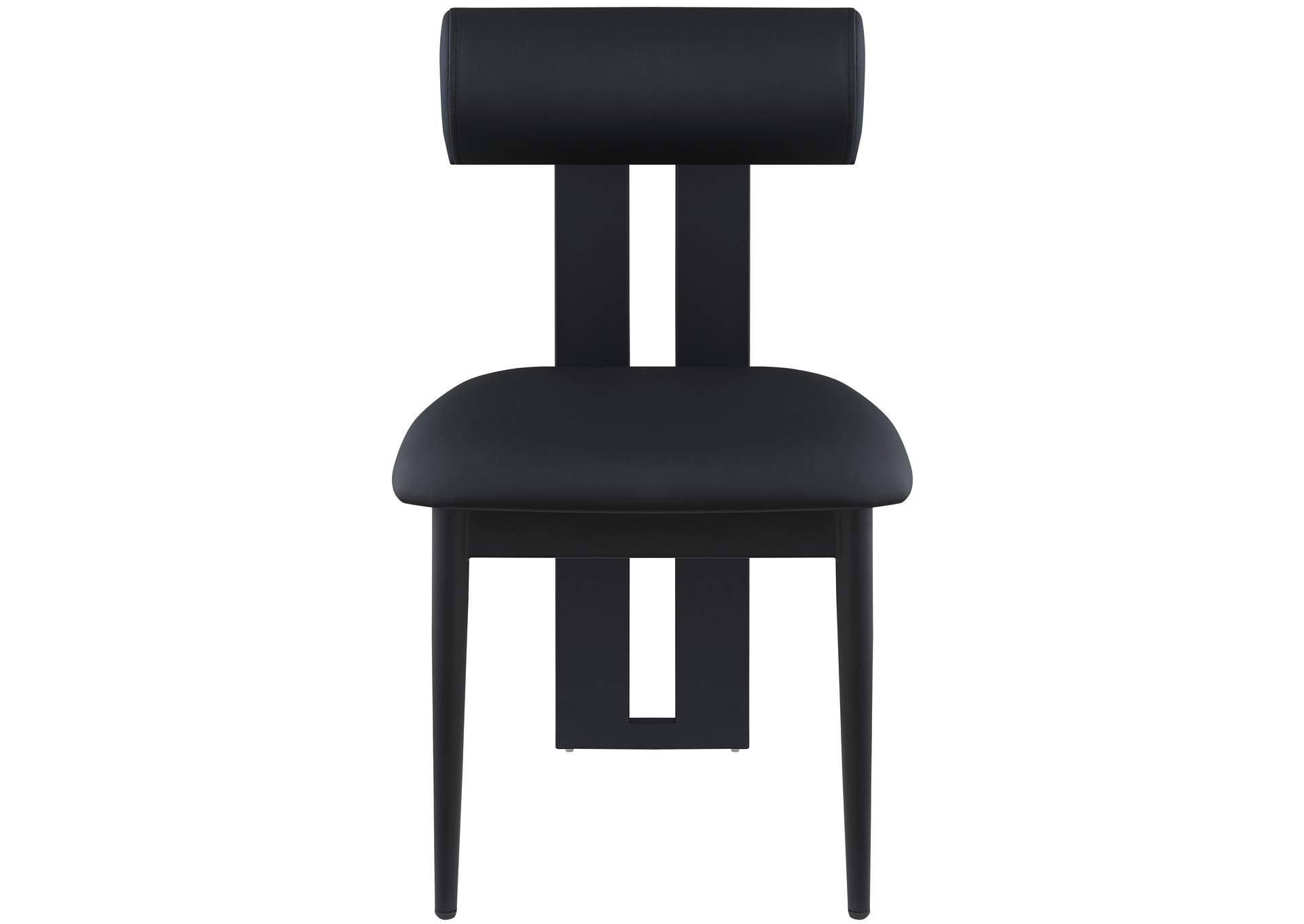 Dario Black Faux Leather Dining Chair Set of 2,Meridian Furniture