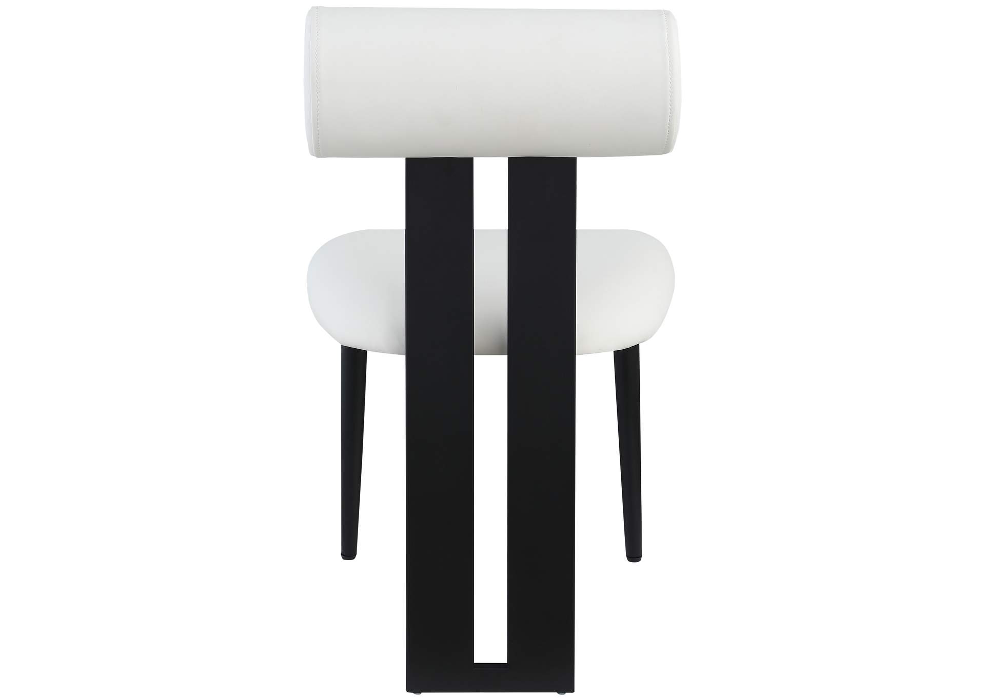 Dario Cream Faux Leather Dining Chair Set of 2,Meridian Furniture