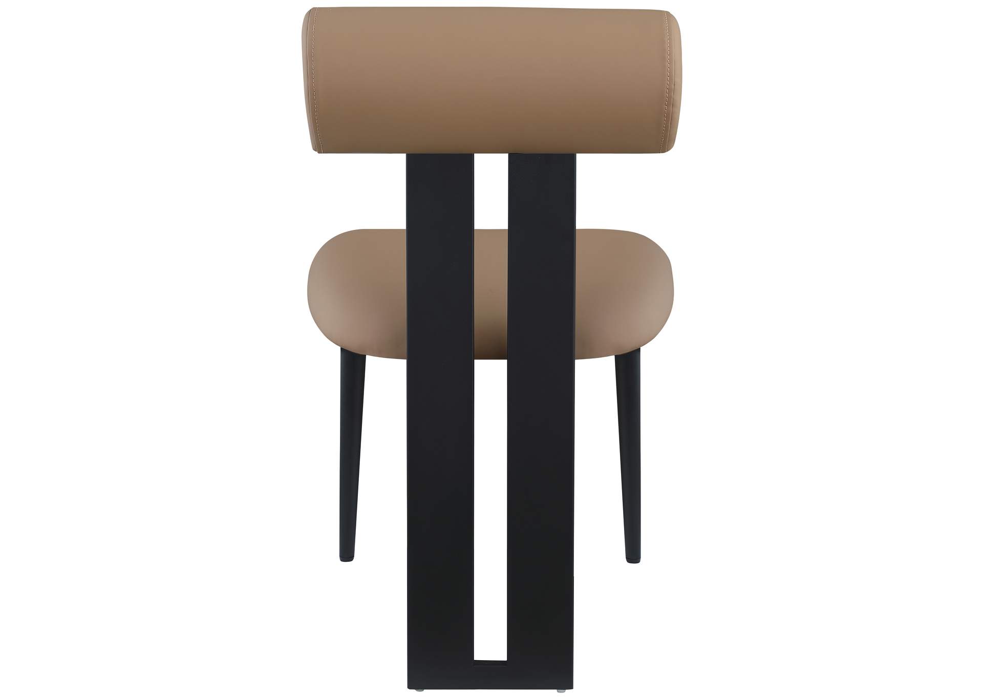 Dario Tan Faux Leather Dining Chair Set of 2,Meridian Furniture