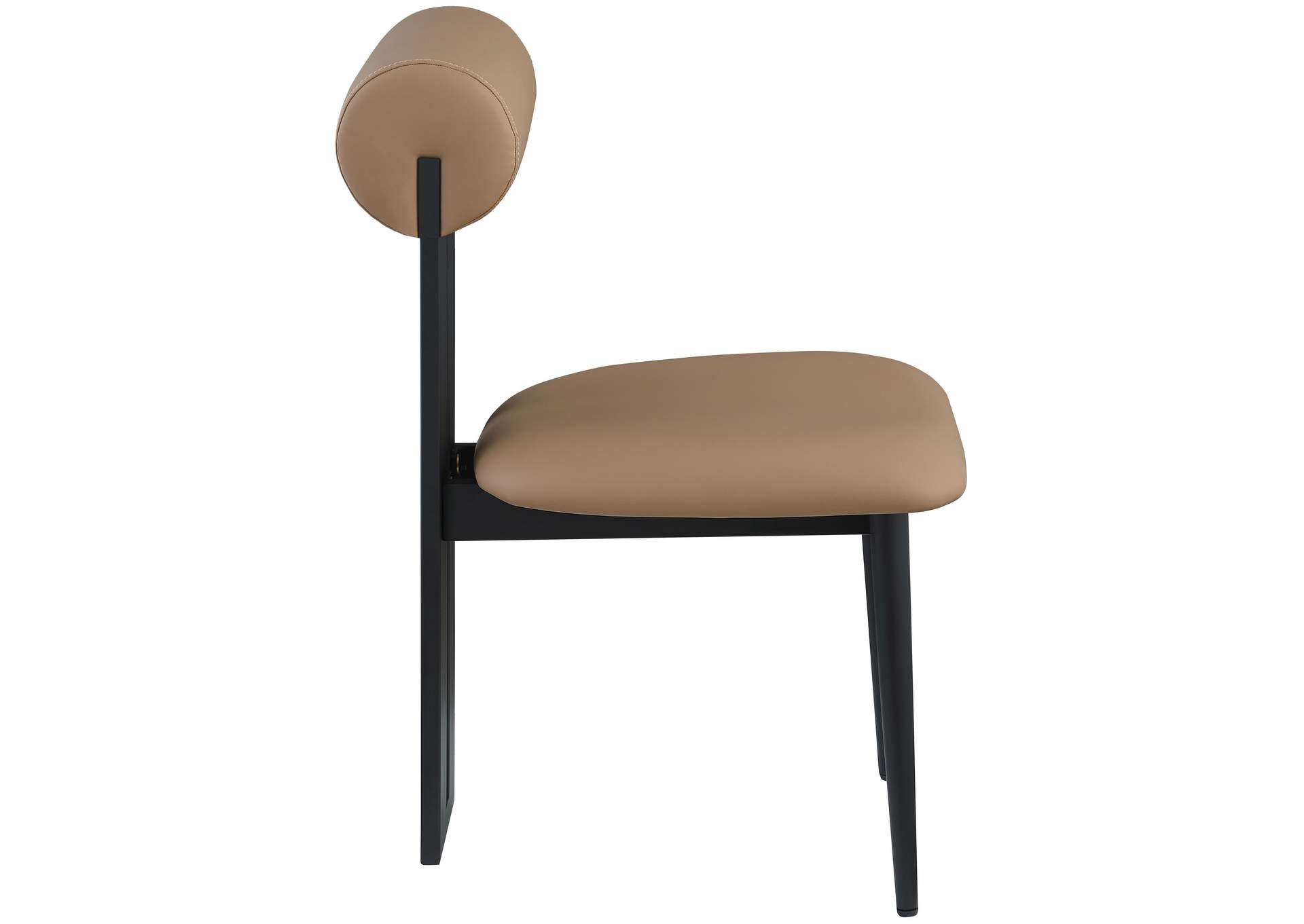 Dario Tan Faux Leather Dining Chair Set of 2,Meridian Furniture