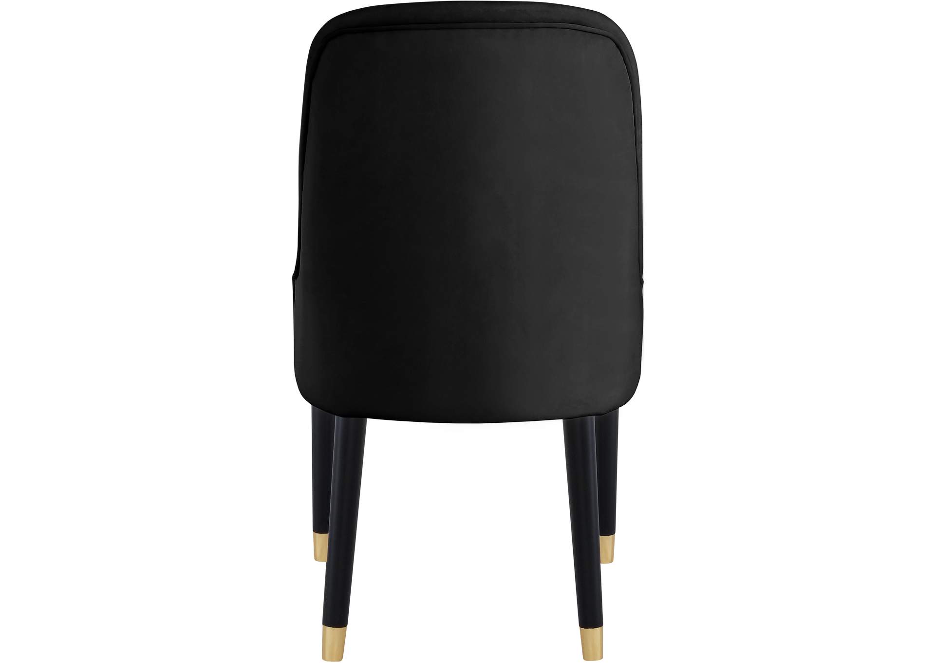 Omni Black Velvet Dining Chair Set of 2,Meridian Furniture