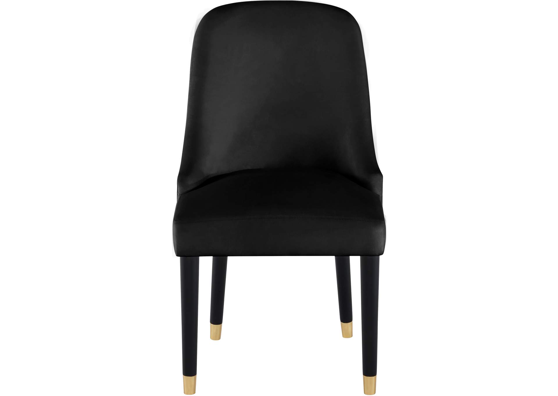 Omni Black Velvet Dining Chair Set of 2,Meridian Furniture