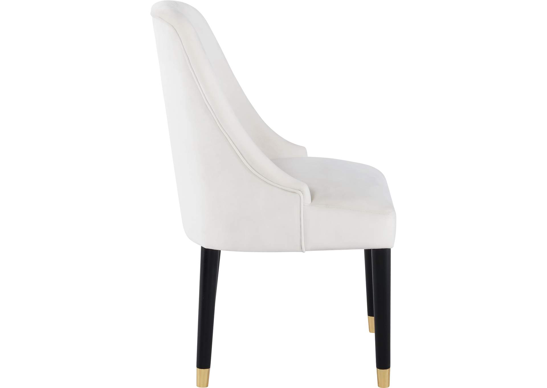 Omni Cream Velvet Dining Chair Set of 2,Meridian Furniture