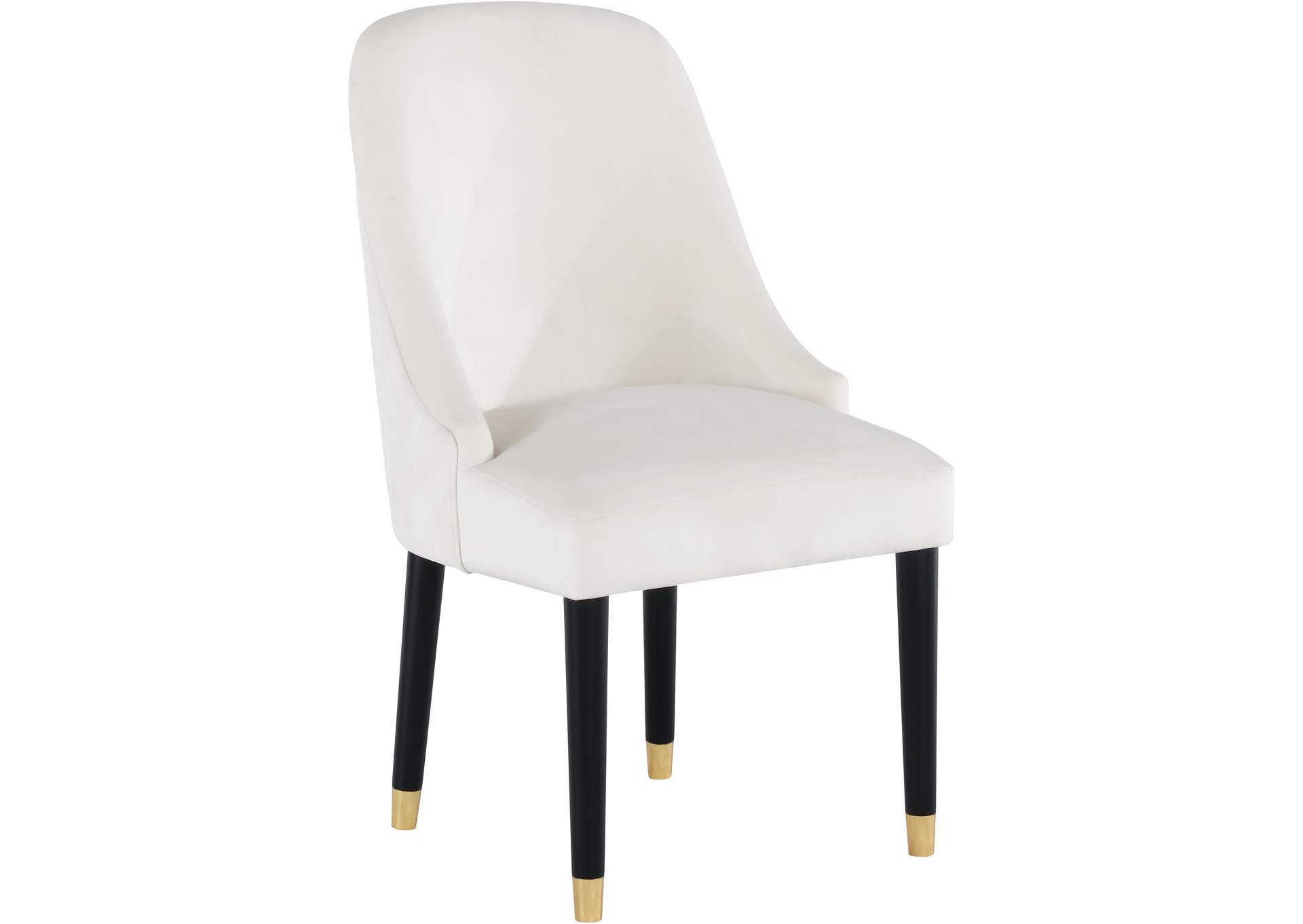 Omni Cream Velvet Dining Chair Set of 2,Meridian Furniture