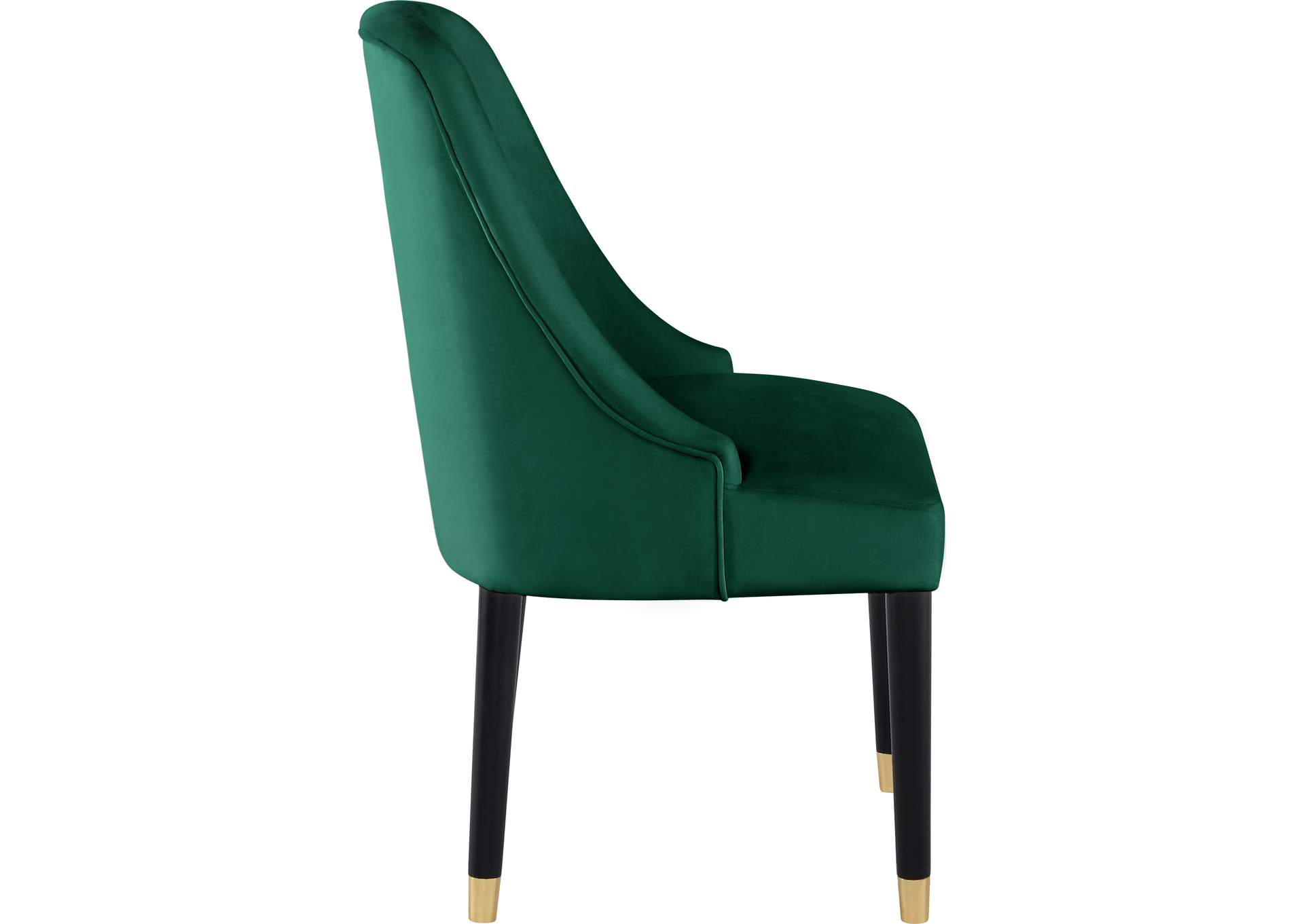 Omni Green Velvet Dining Chair Set of 2,Meridian Furniture