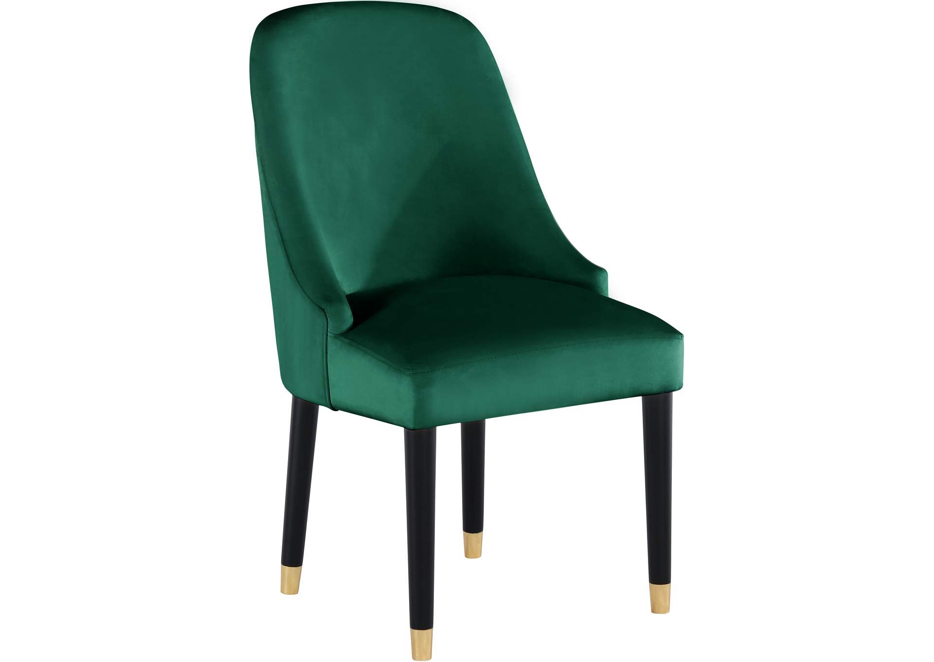 Omni Green Velvet Dining Chair Set of 2,Meridian Furniture