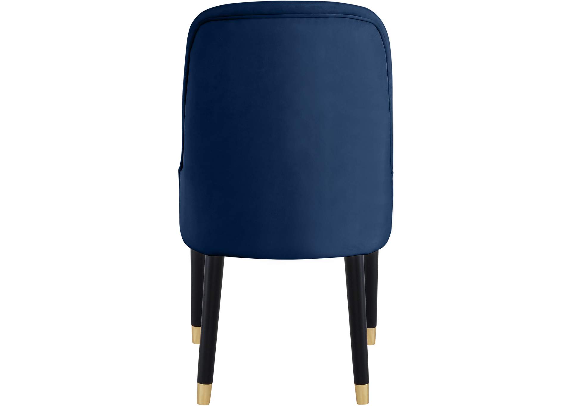 Omni Navy Velvet Dining Chair Set of 2,Meridian Furniture