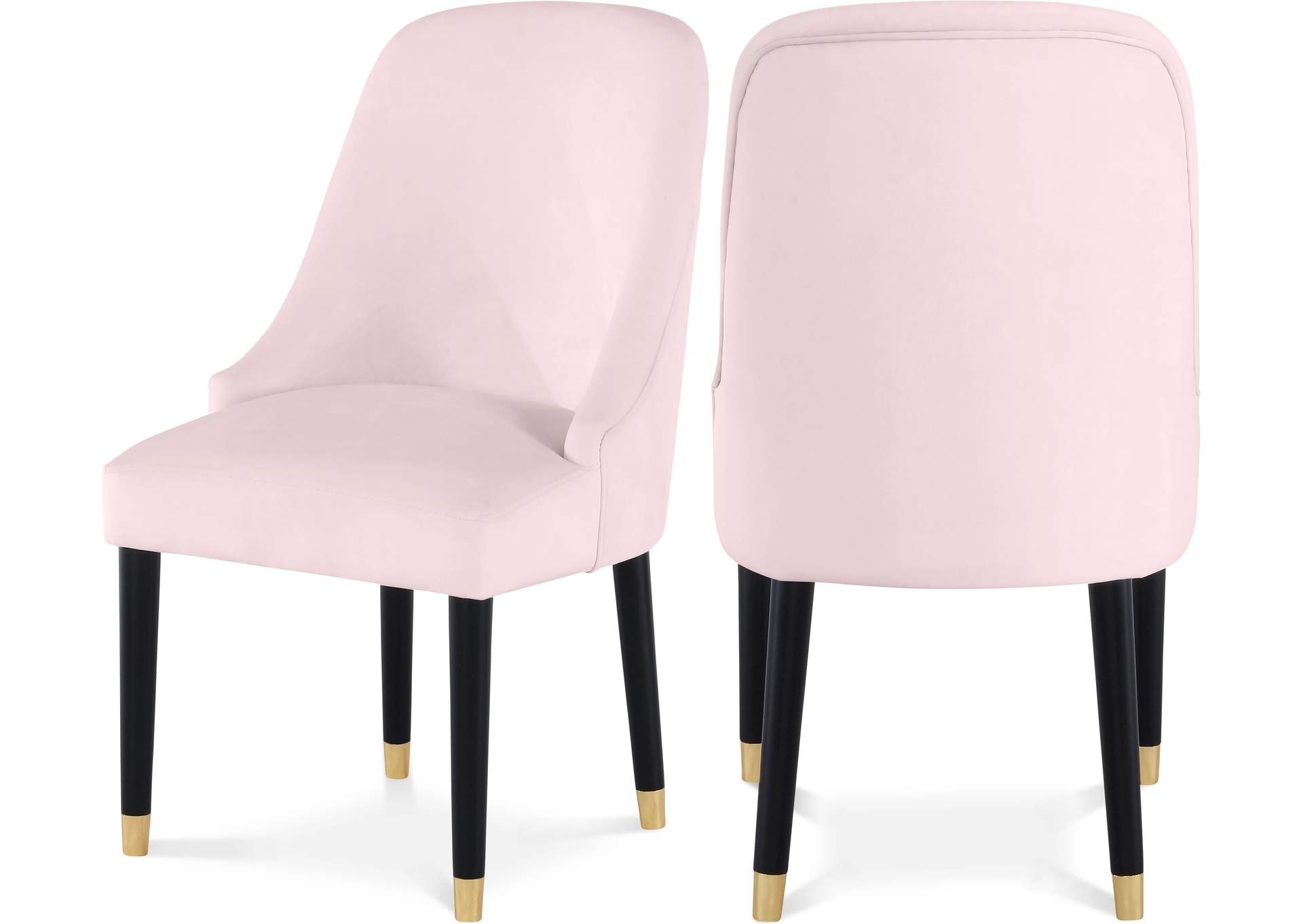 Omni Pink Velvet Dining Chair,Meridian Furniture