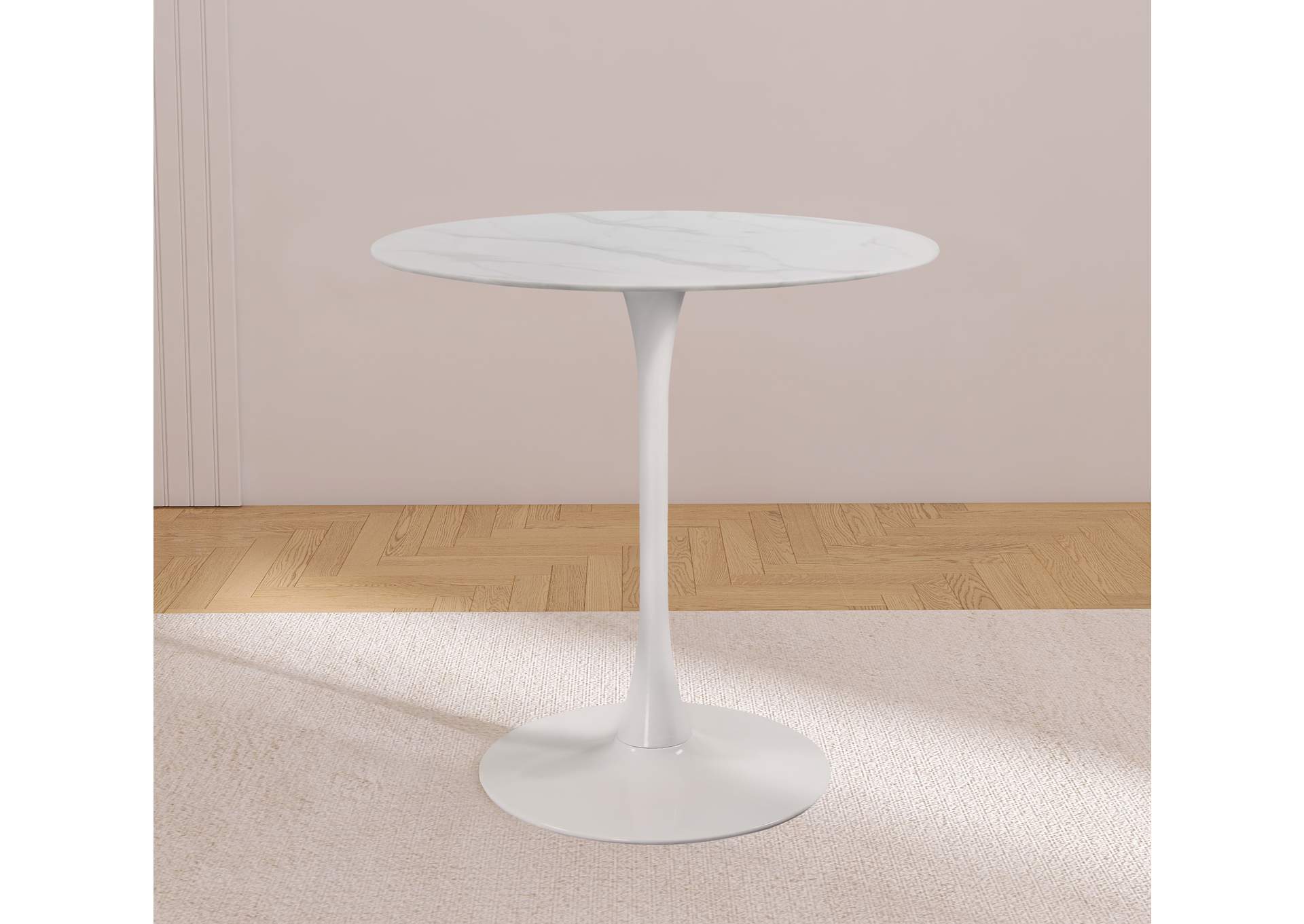 Tulip White Counter Height Table (3 Boxes),Meridian Furniture