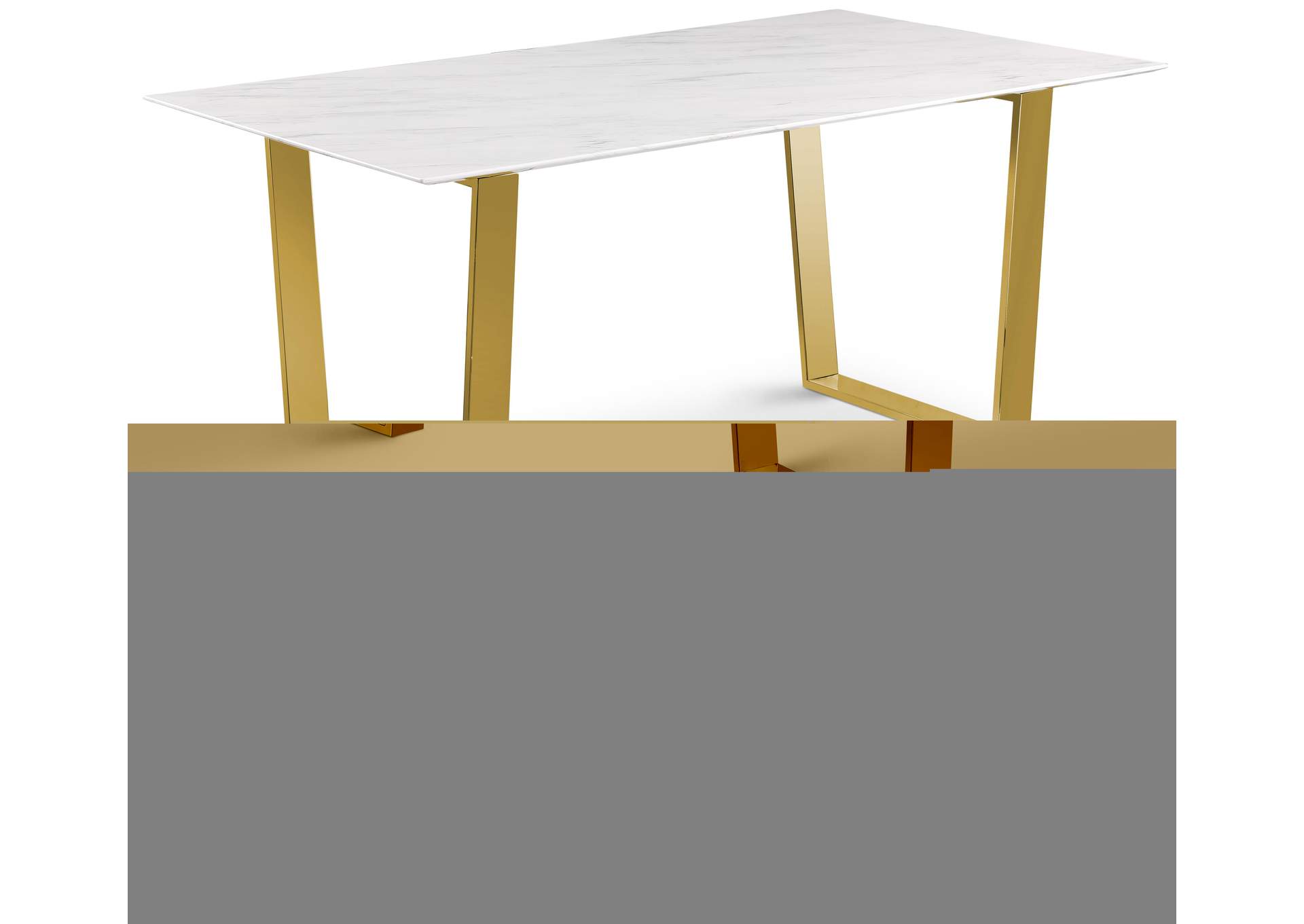 Cameron White Dining Table,Meridian Furniture