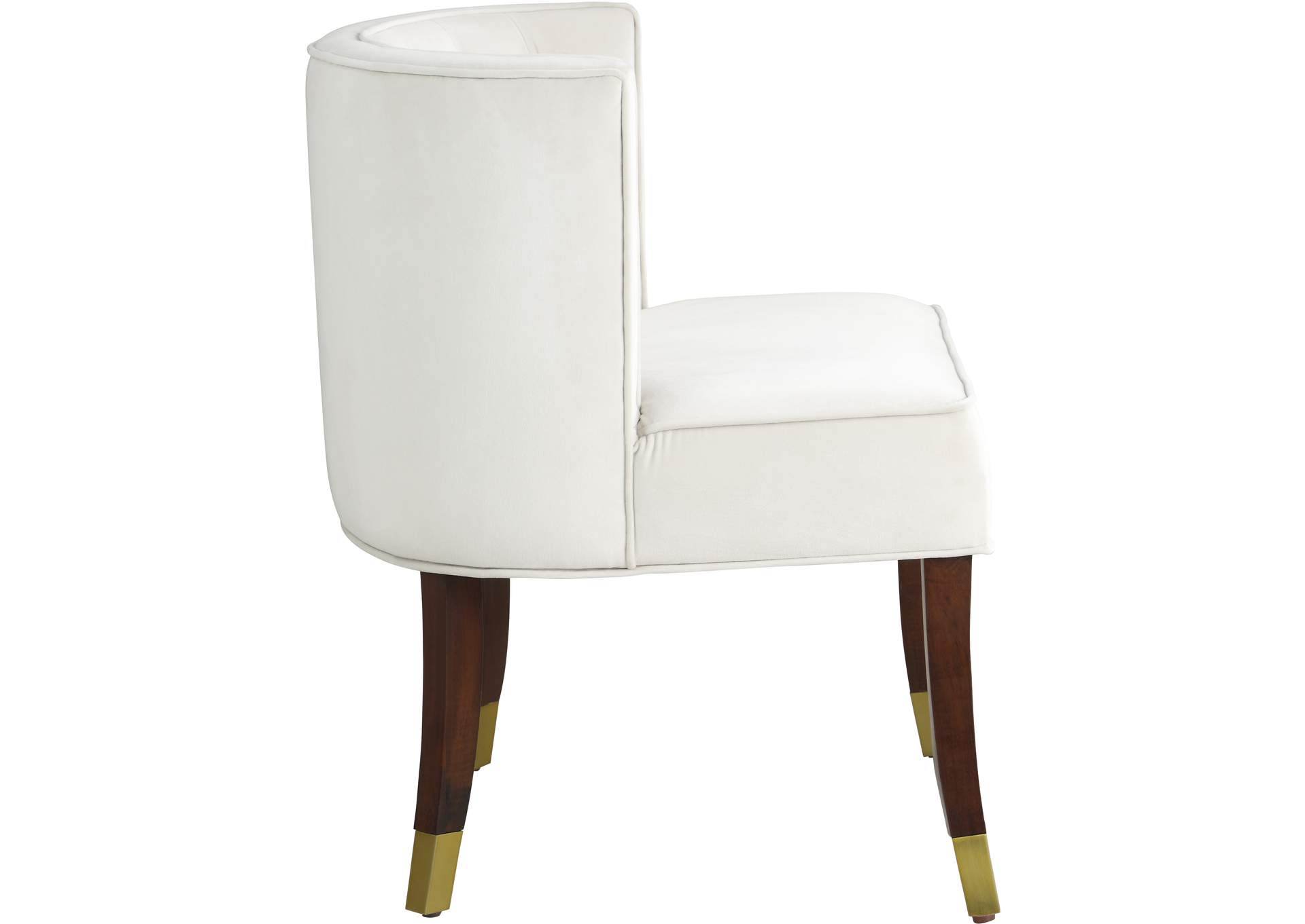 Perry Cream Velvet Dining Chair Set of 2,Meridian Furniture