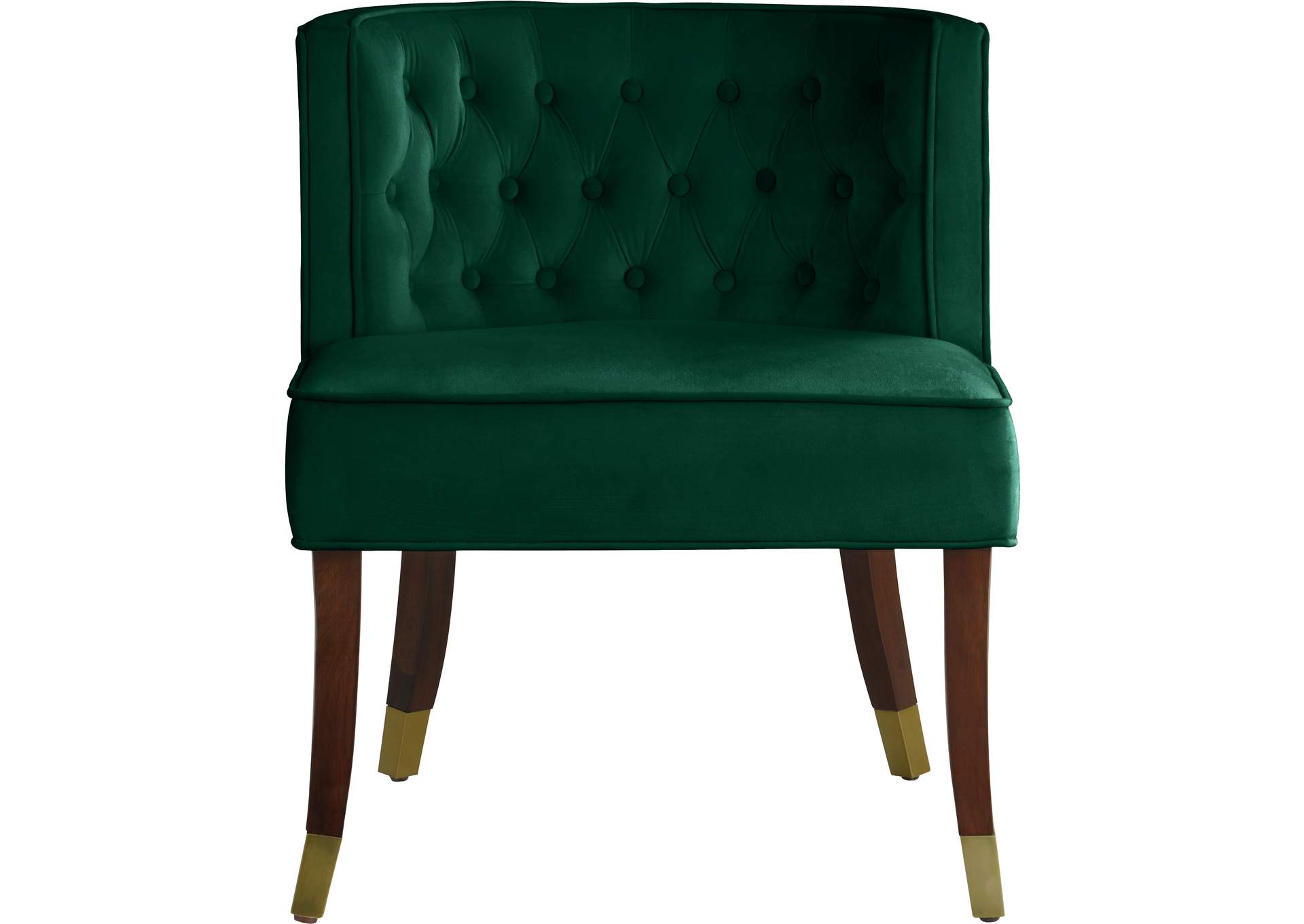 Perry Green Velvet Dining Chair Set of 2,Meridian Furniture