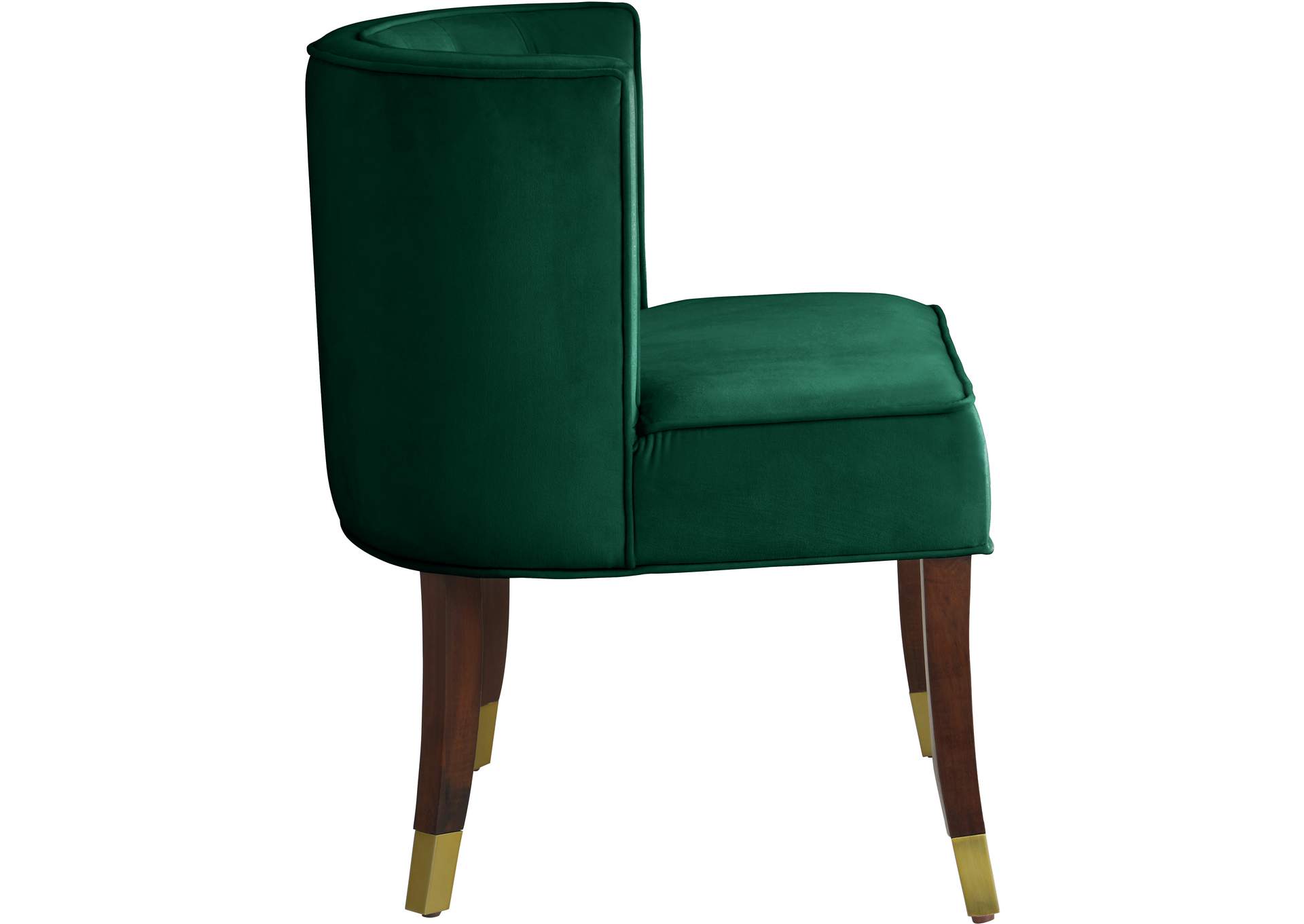 Perry Green Velvet Dining Chair Set of 2,Meridian Furniture