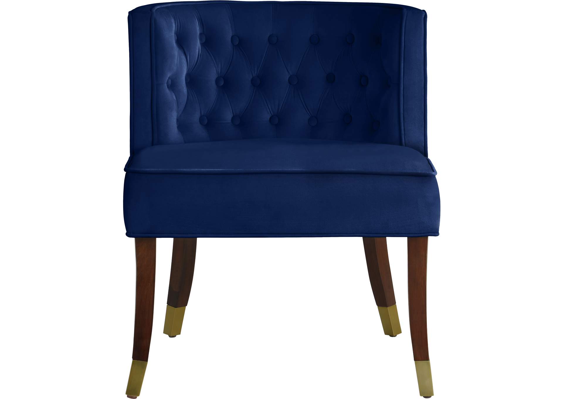 Perry Navy Velvet Dining Chair Set of 2,Meridian Furniture