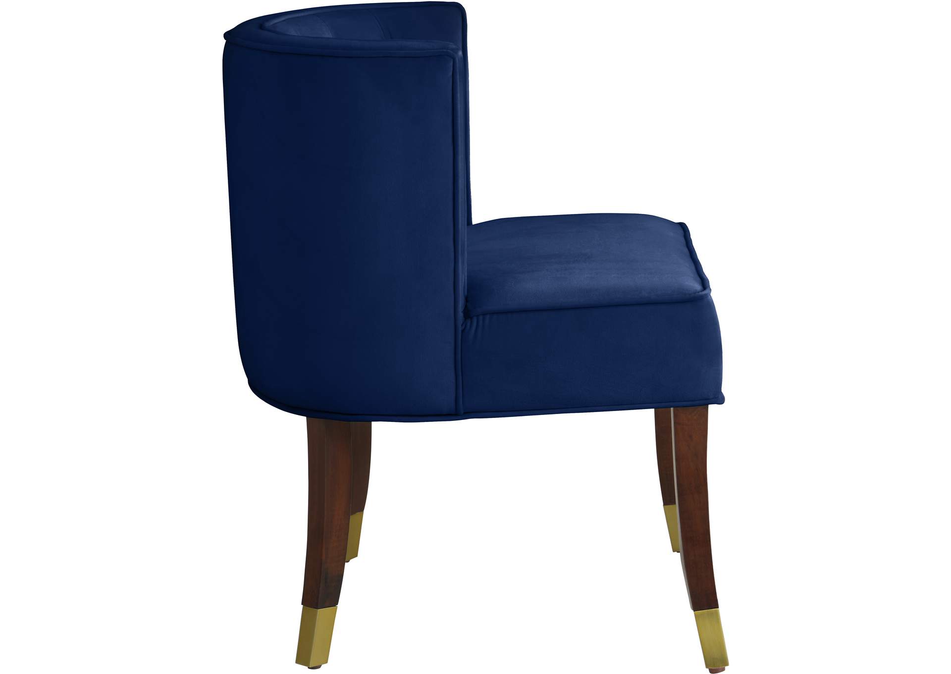 Perry Navy Velvet Dining Chair Set of 2,Meridian Furniture