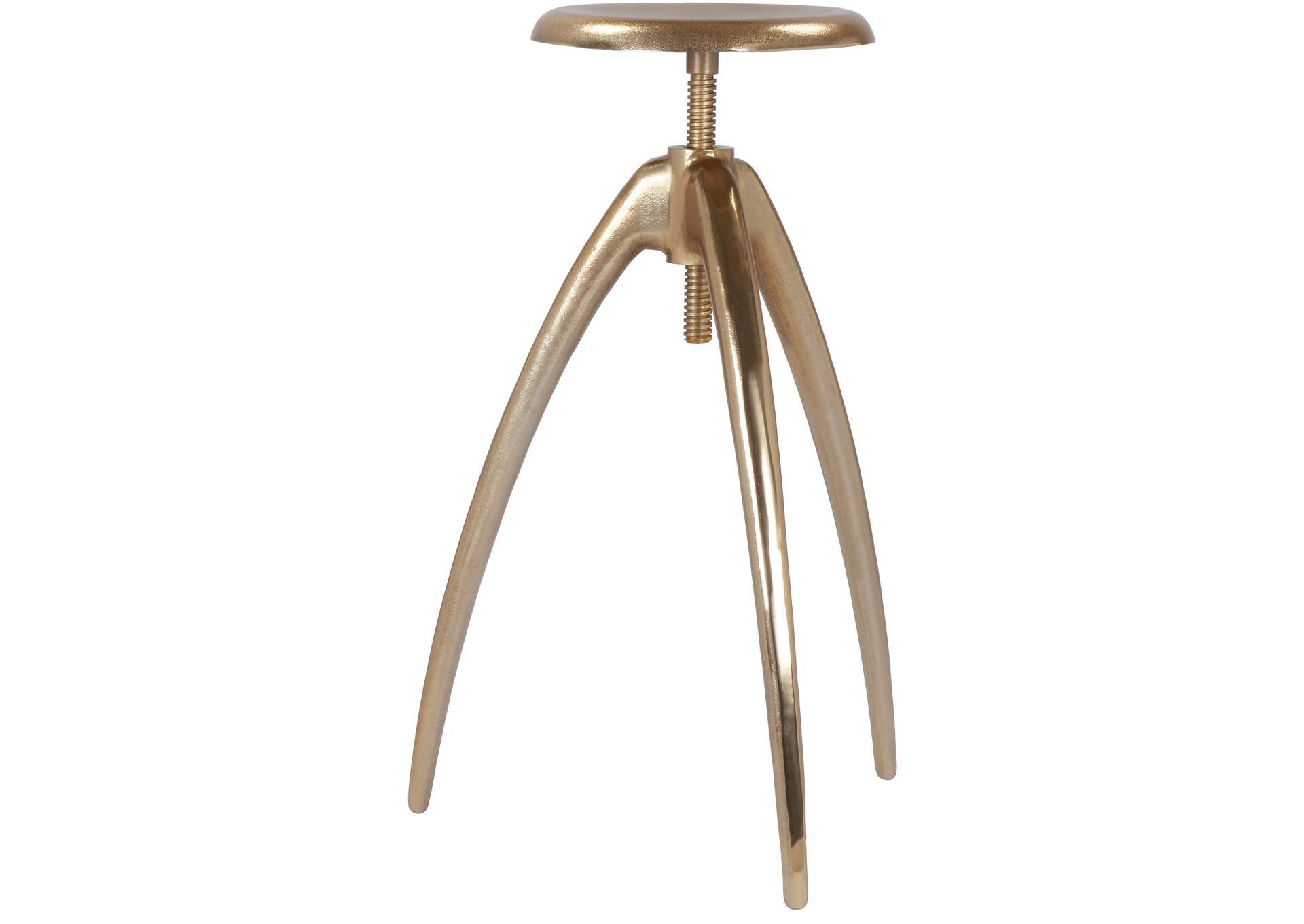 Clara Gold Aluminum Counter - Bar Stool,Meridian Furniture