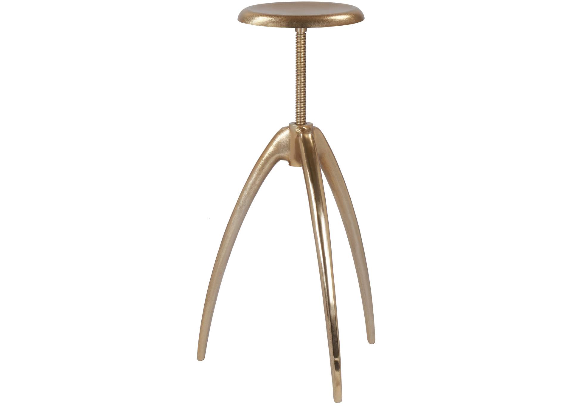 Clara Gold Aluminum Counter - Bar Stool,Meridian Furniture