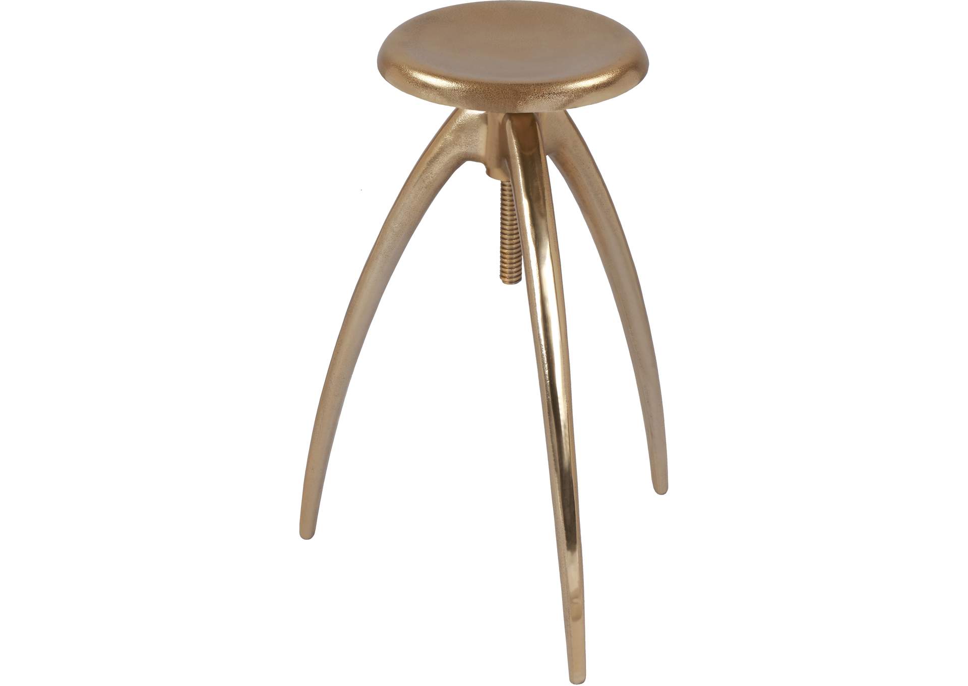 Clara Gold Aluminum Counter - Bar Stool,Meridian Furniture