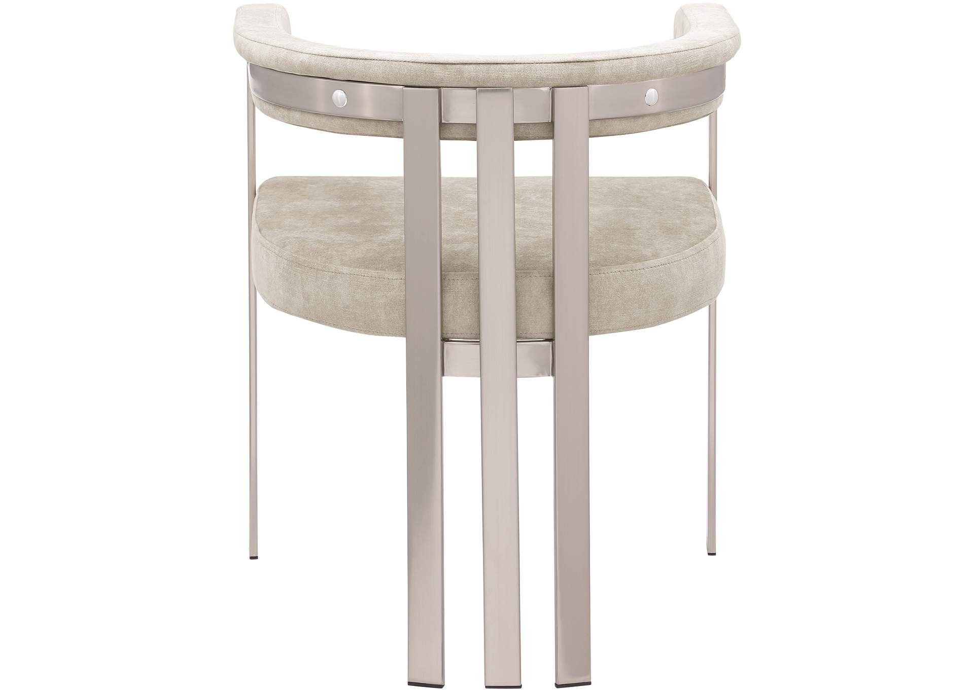 Marcello Beige Velvet Dining Chair Set of 2,Meridian Furniture