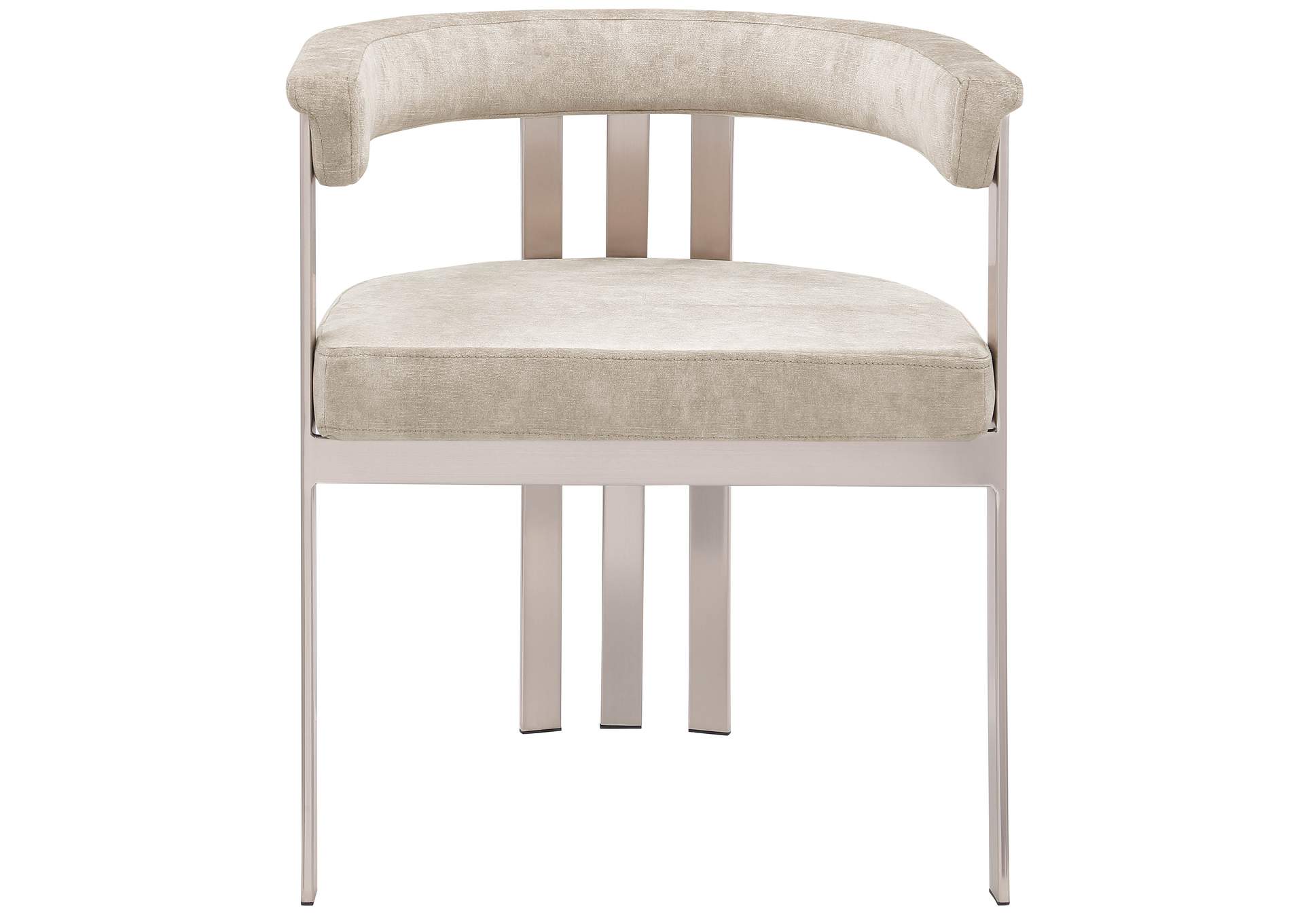 Marcello Beige Velvet Dining Chair Set of 2,Meridian Furniture