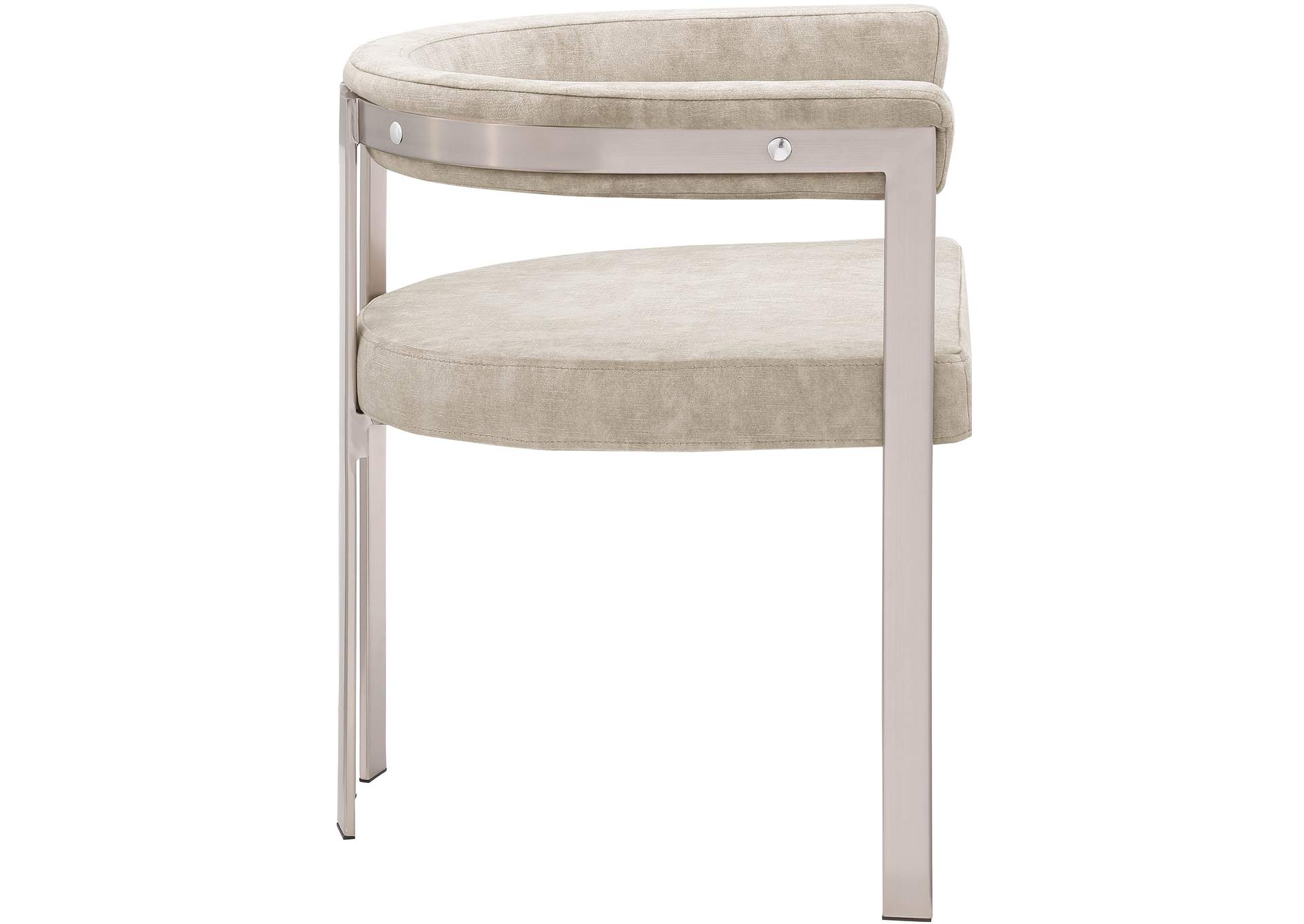 Marcello Beige Velvet Dining Chair Set of 2,Meridian Furniture