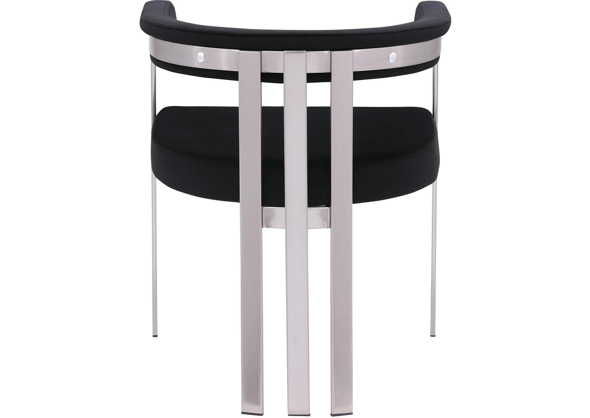 Marcello Black Velvet Dining Chair Set of 2,Meridian Furniture