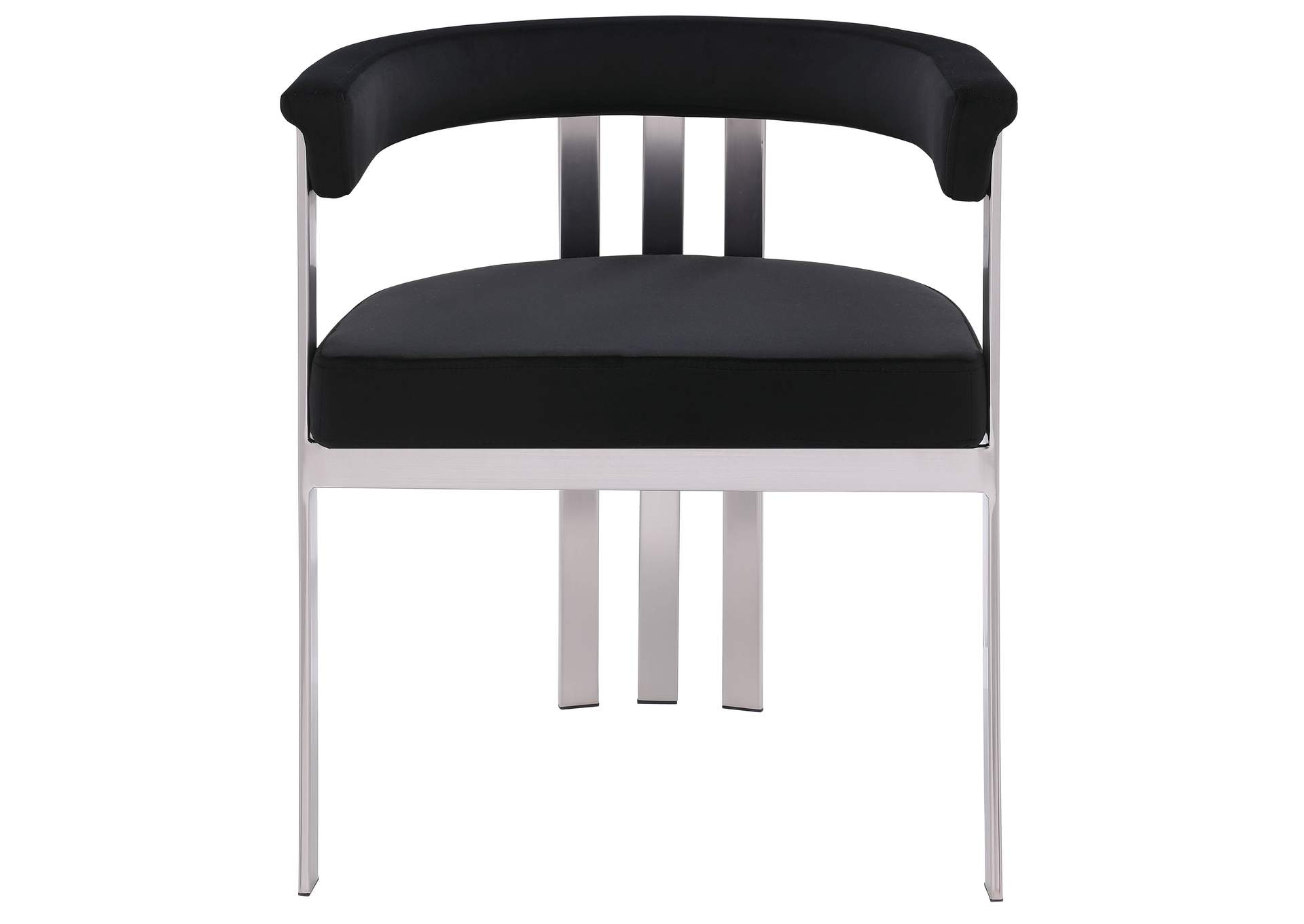 Marcello Black Velvet Dining Chair Set of 2,Meridian Furniture