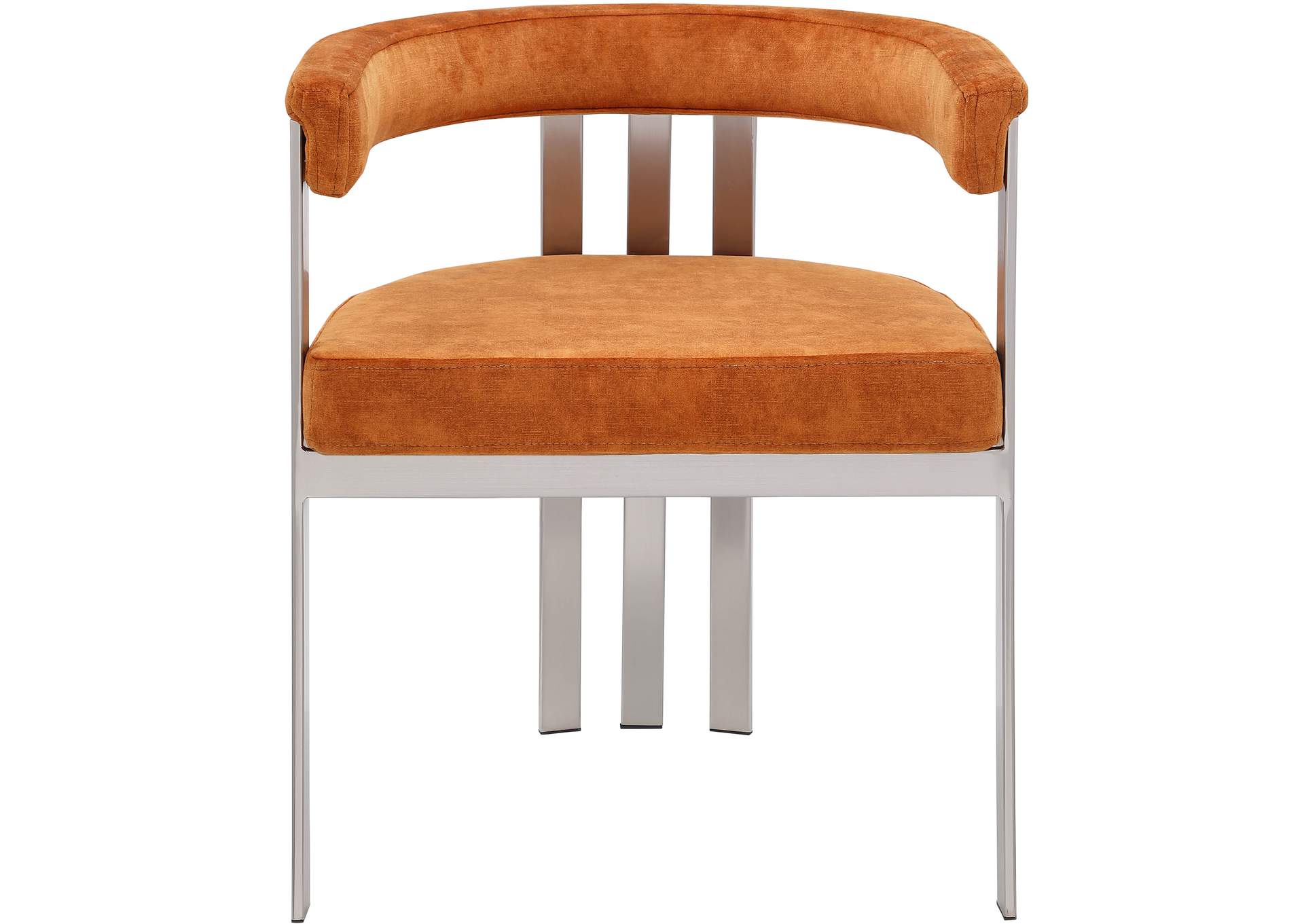 Marcello Cognac Velvet Dining Chair Set of 2,Meridian Furniture