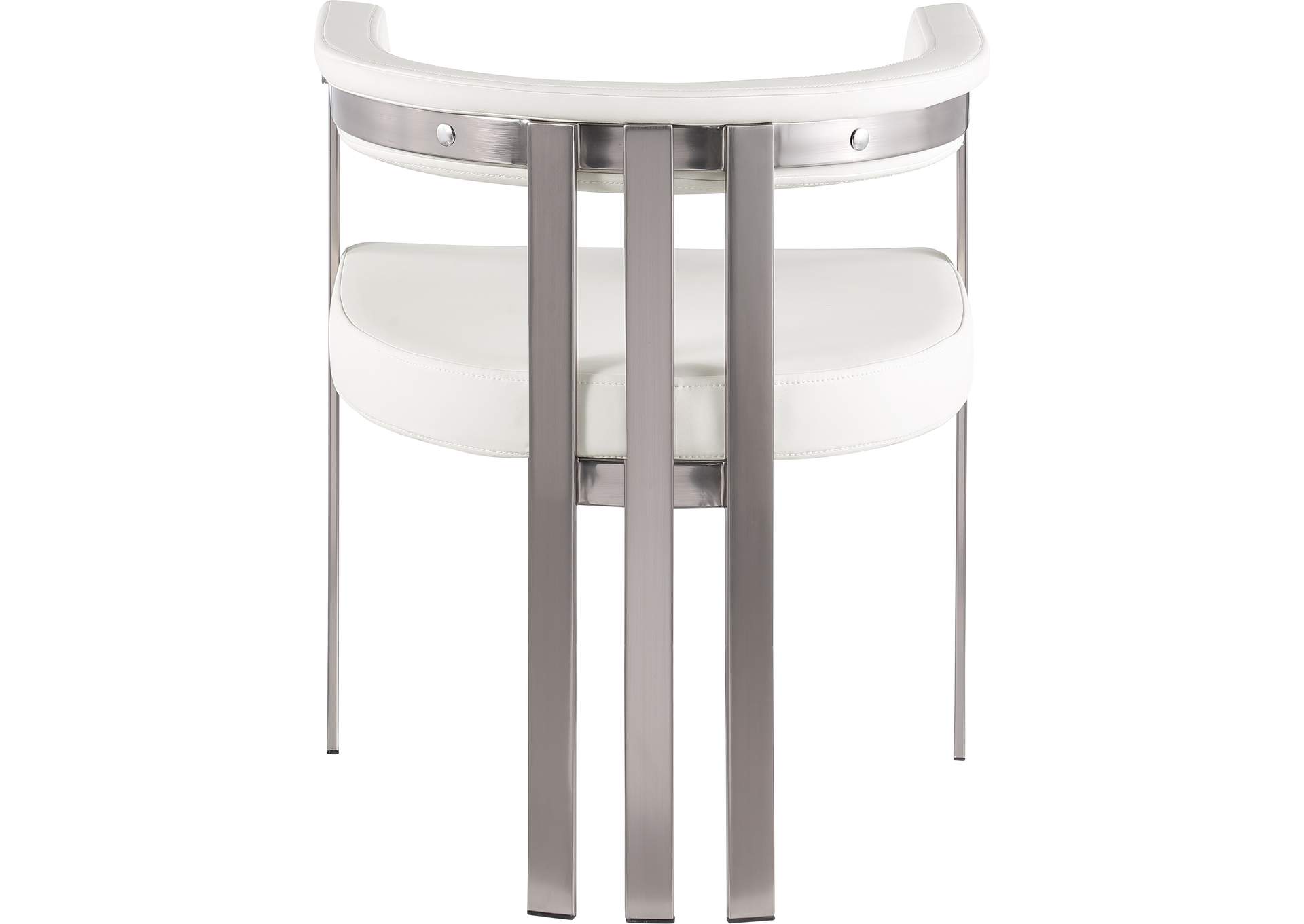 Marcello Cream Faux Leather Dining Chair Set of 2,Meridian Furniture