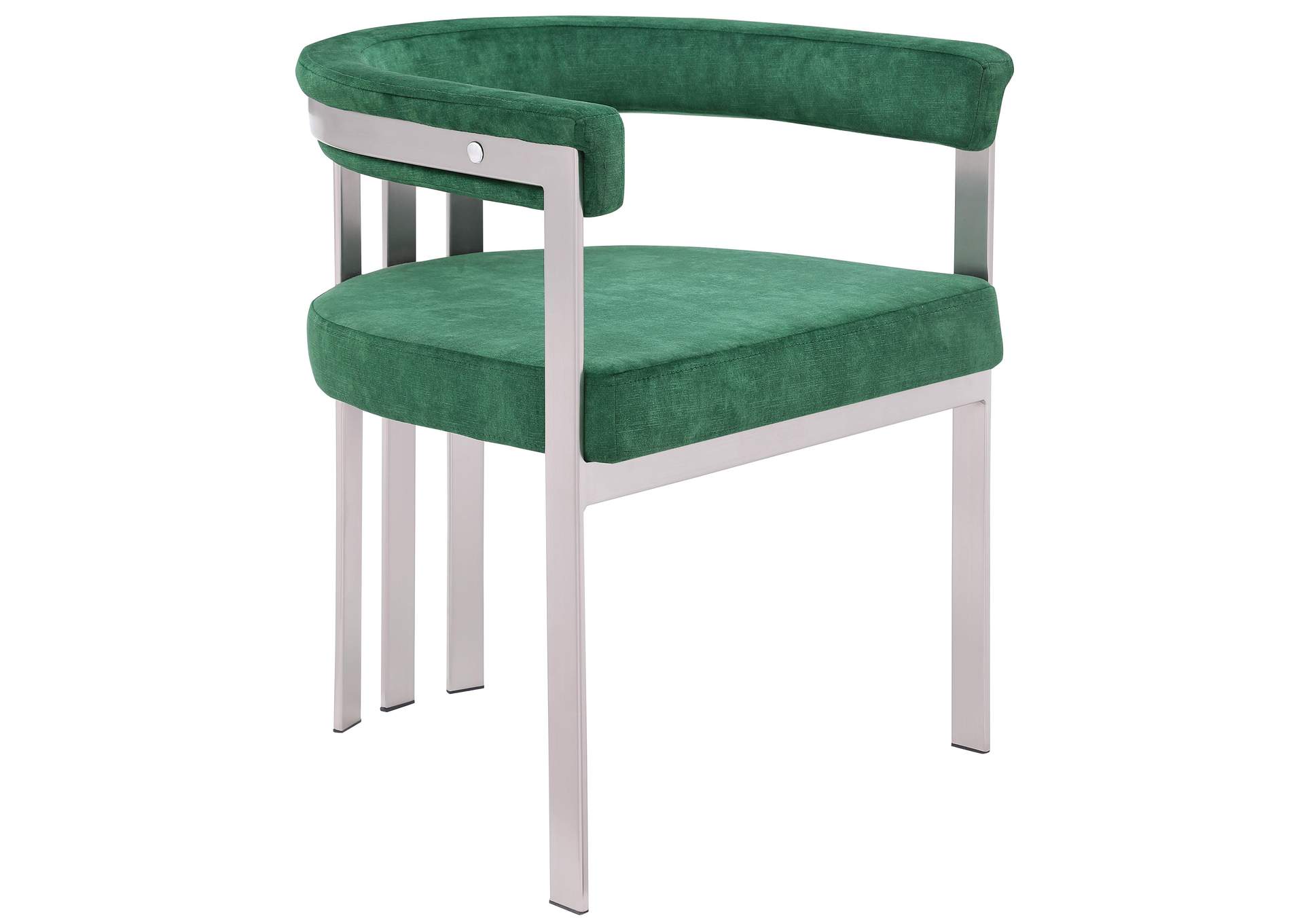 Marcello Green Velvet Dining Chair Set of 2,Meridian Furniture