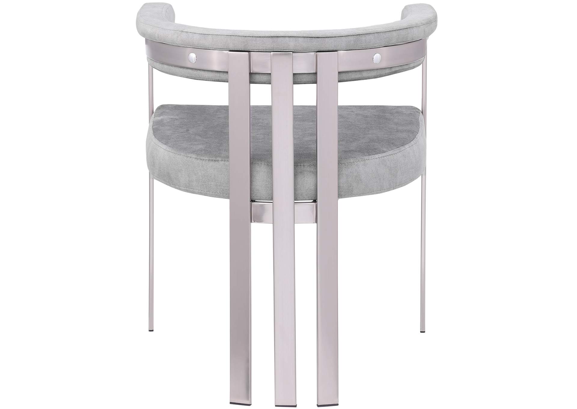 Marcello Grey Velvet Dining Chair Set of 2,Meridian Furniture