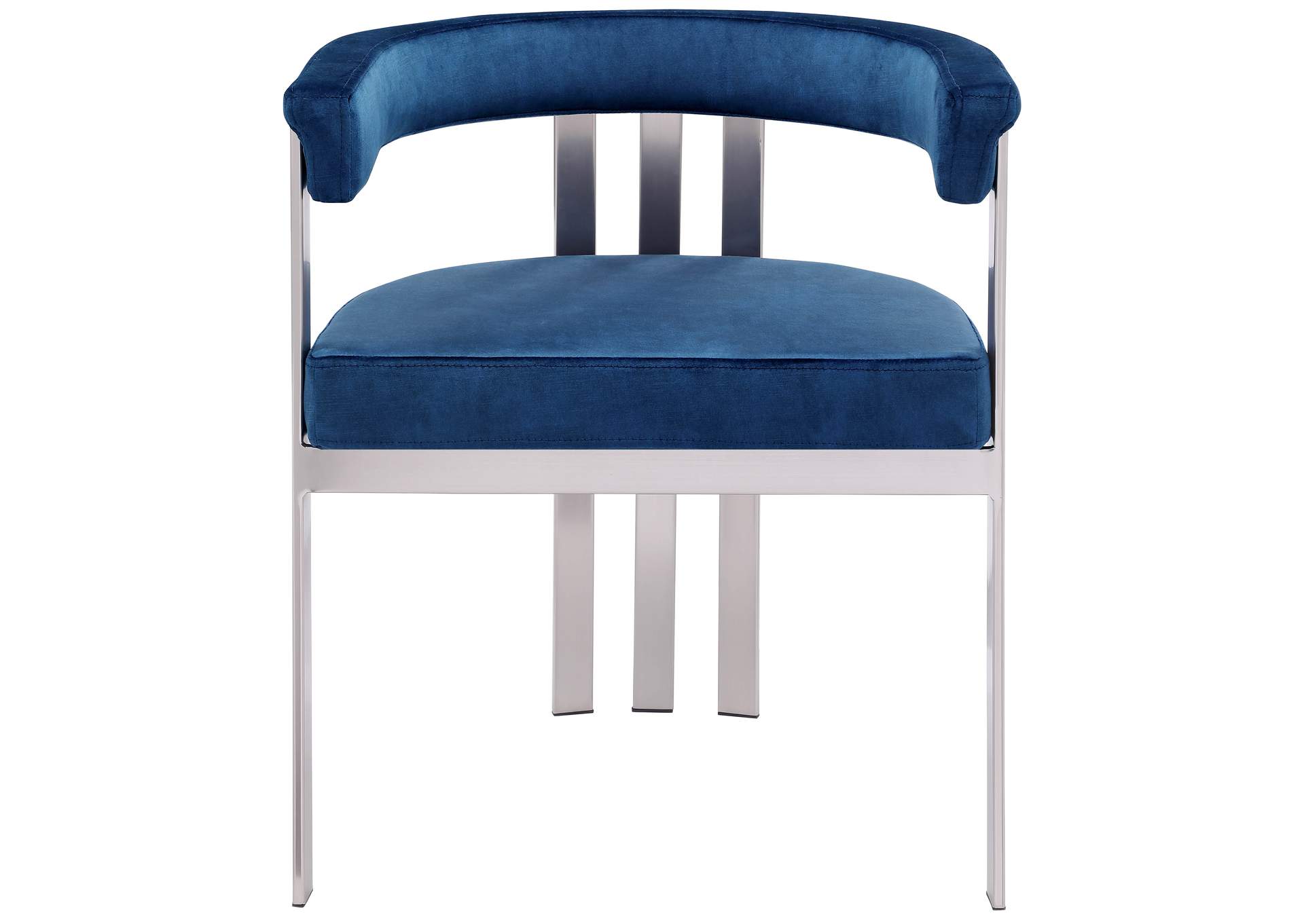 Marcello Navy Velvet Dining Chair Set of 2,Meridian Furniture