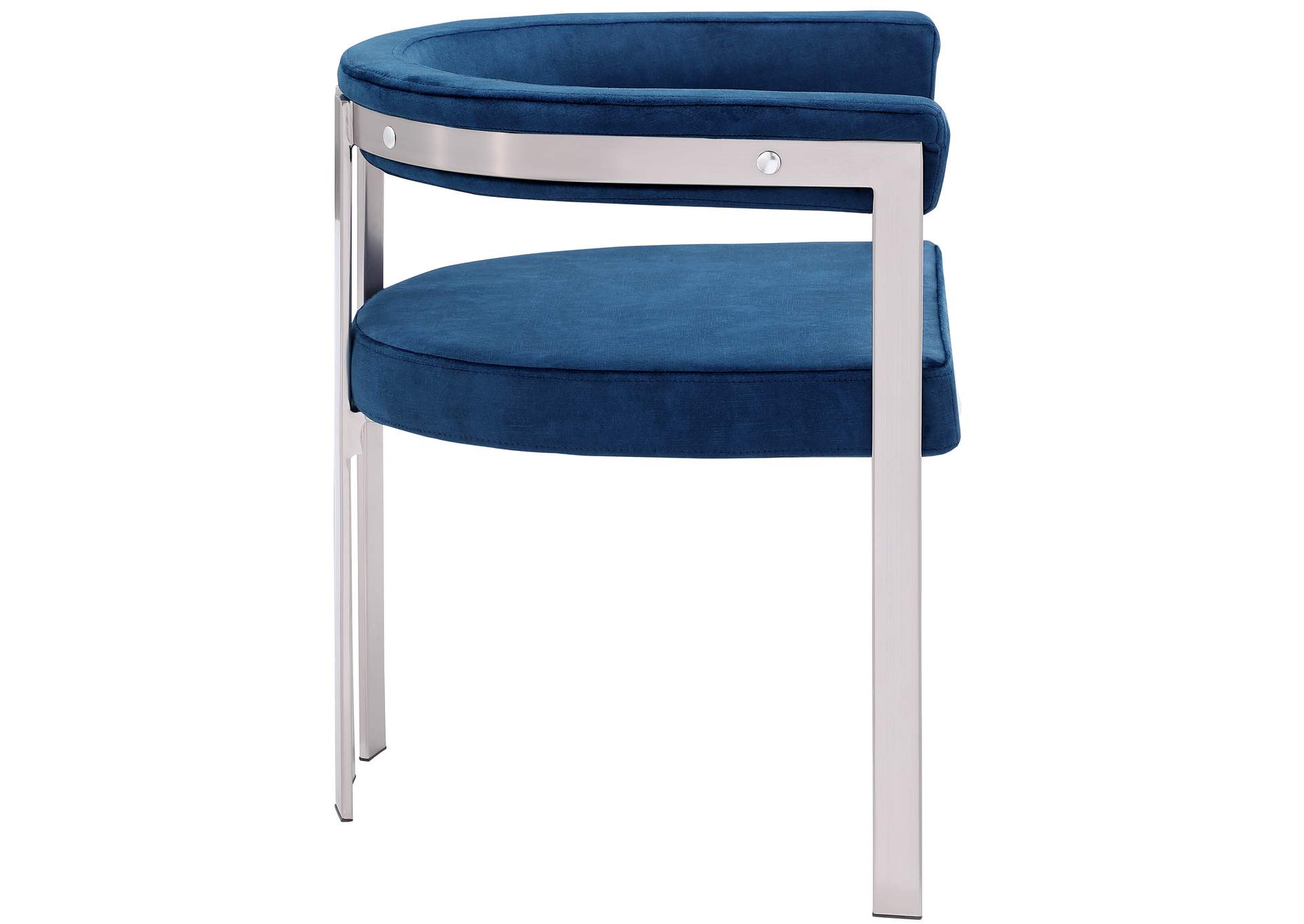 Marcello Navy Velvet Dining Chair Set of 2,Meridian Furniture