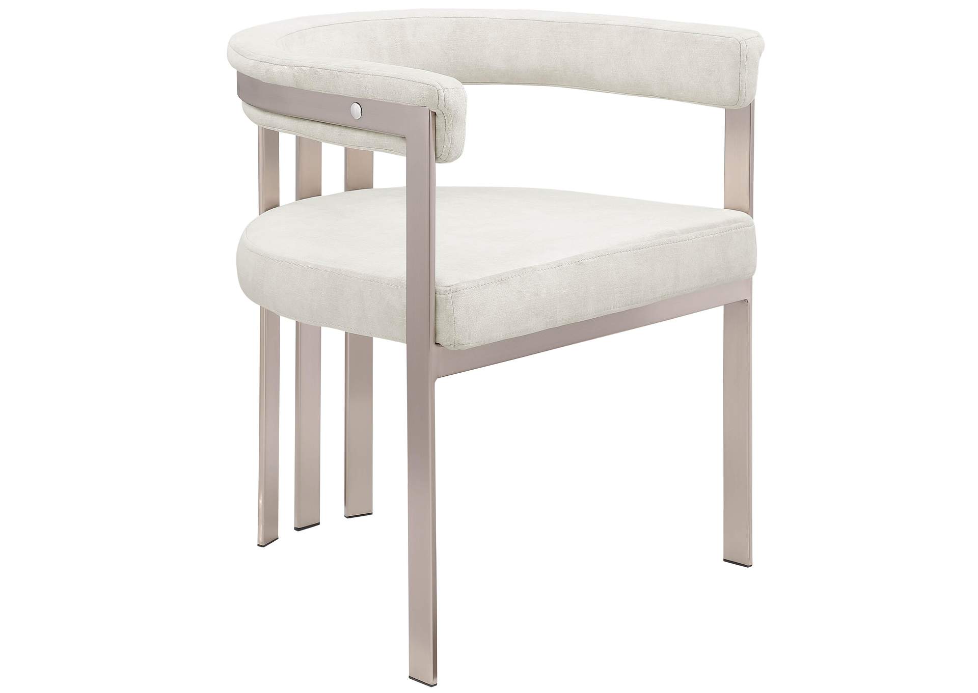 Marcello Stone Velvet Dining Chair Set of 2,Meridian Furniture