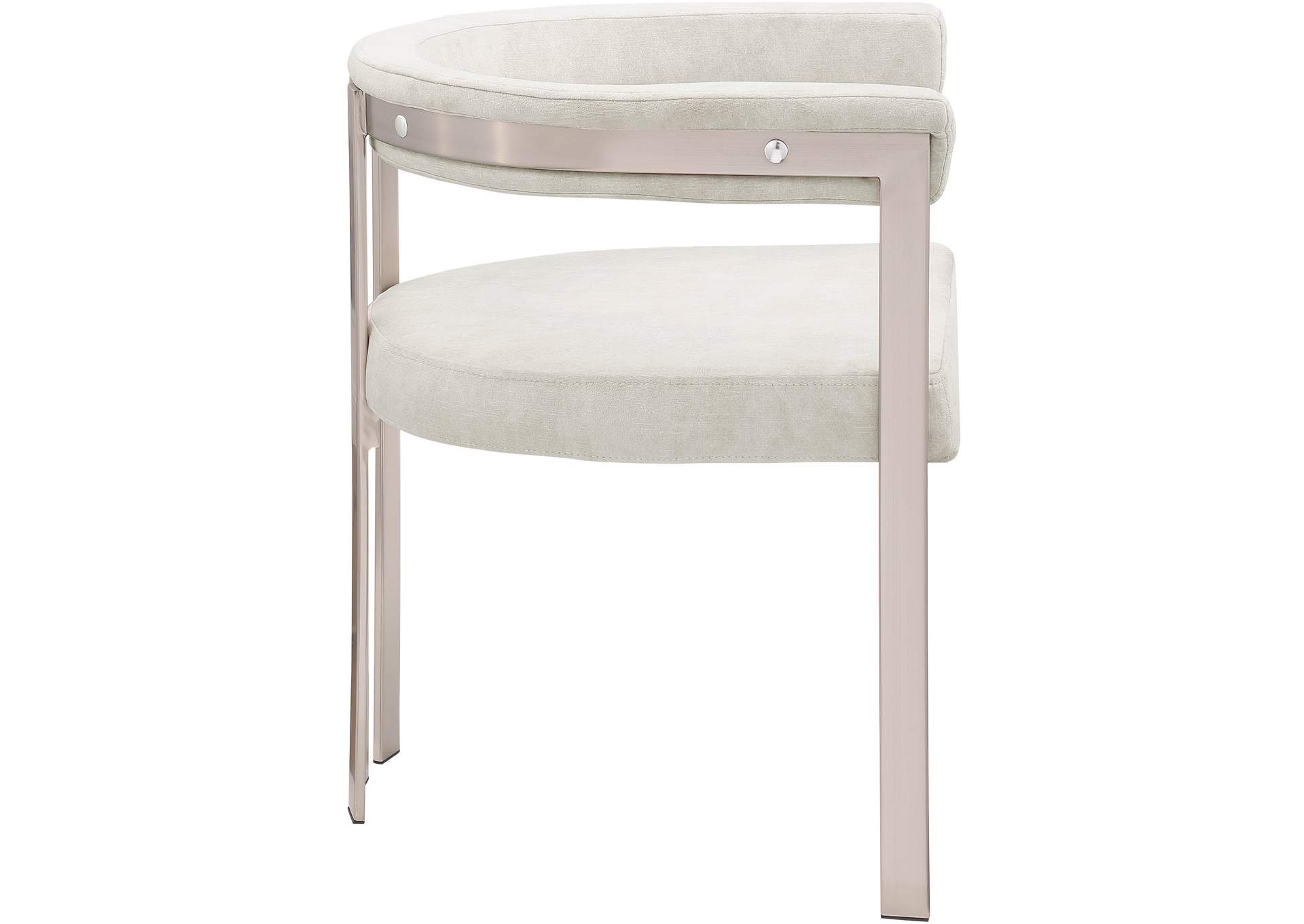 Marcello Stone Velvet Dining Chair Set of 2,Meridian Furniture