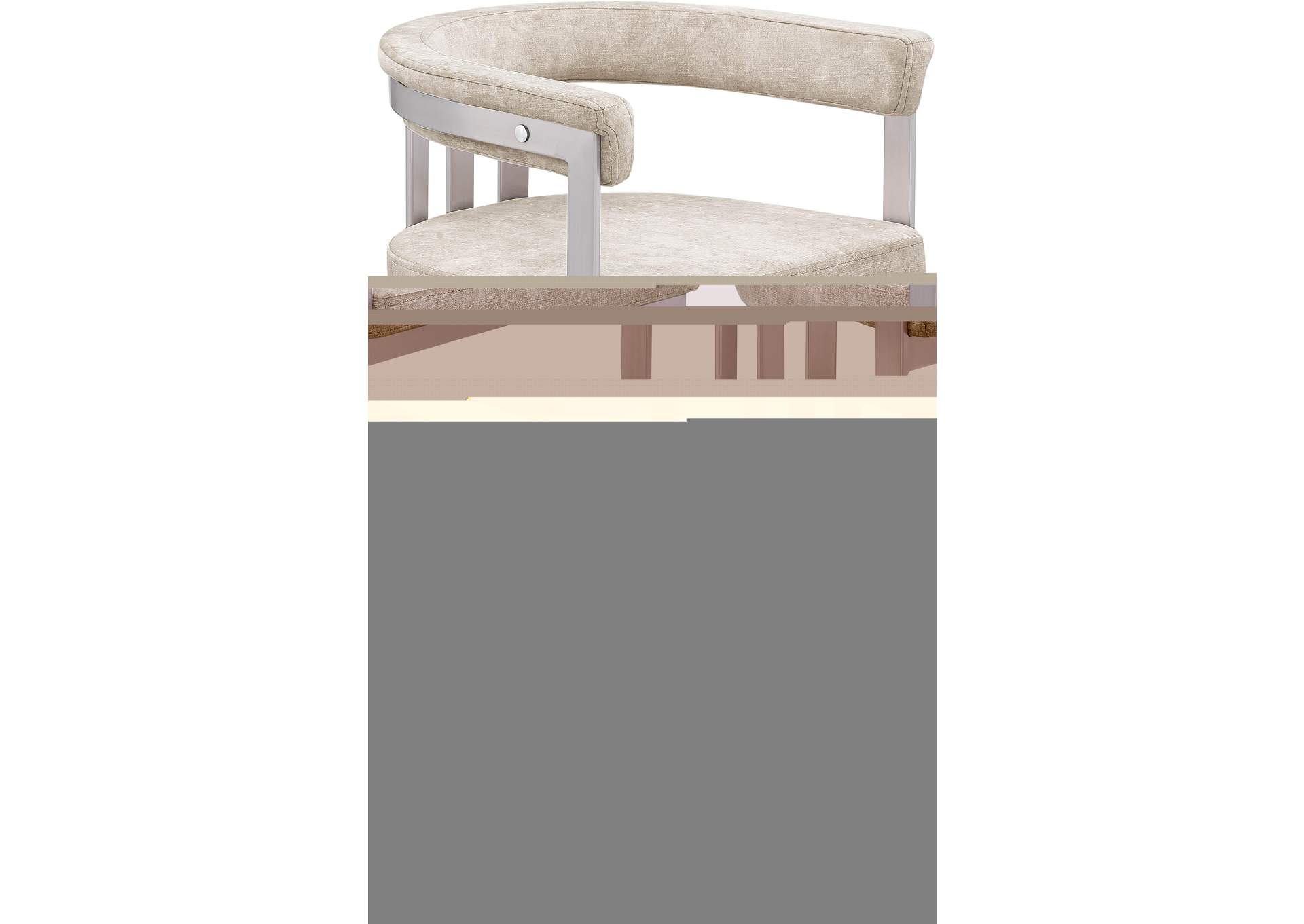Marcello Beige Velvet Counter Stool,Meridian Furniture