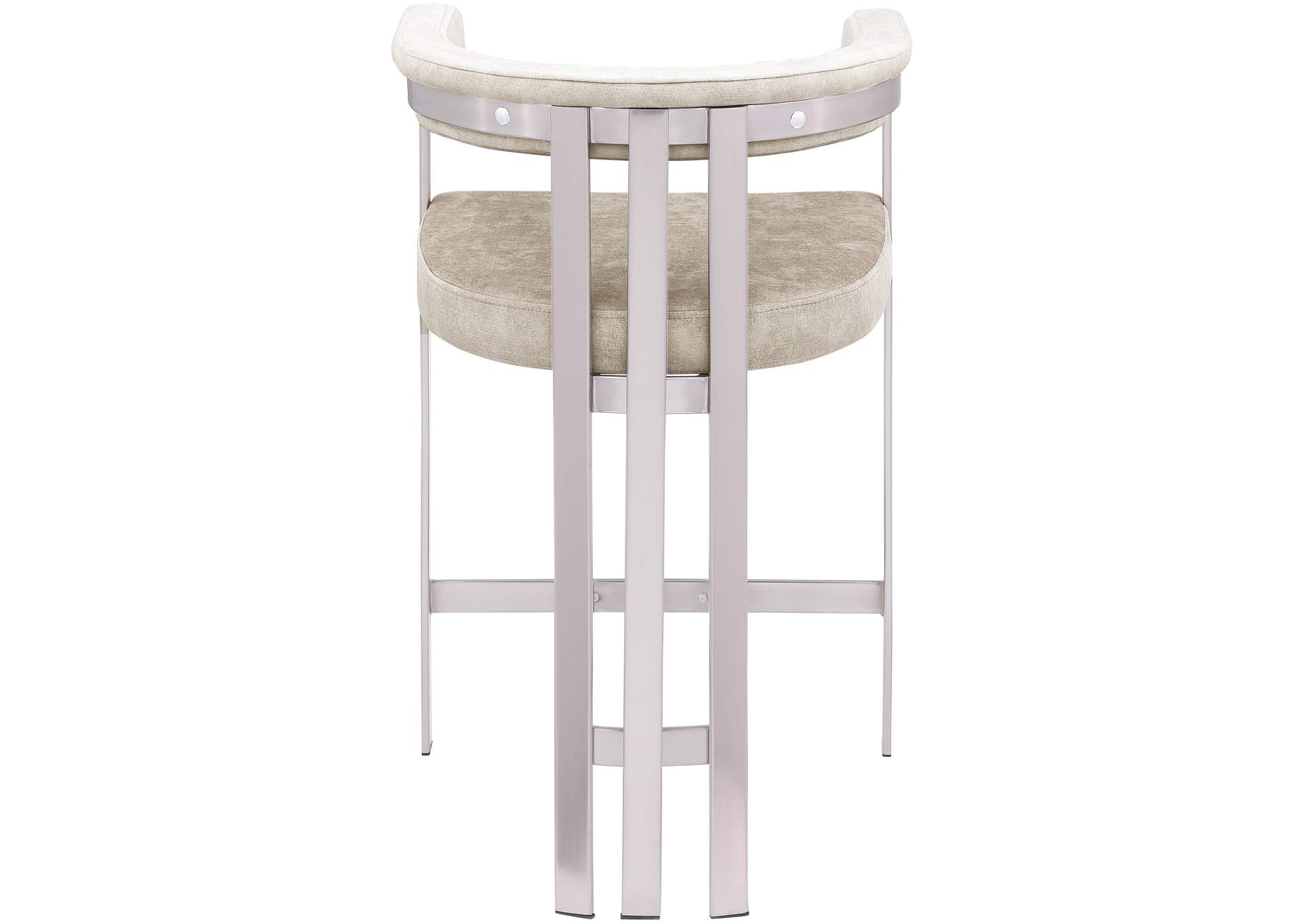 Marcello Beige Velvet Counter Stool,Meridian Furniture